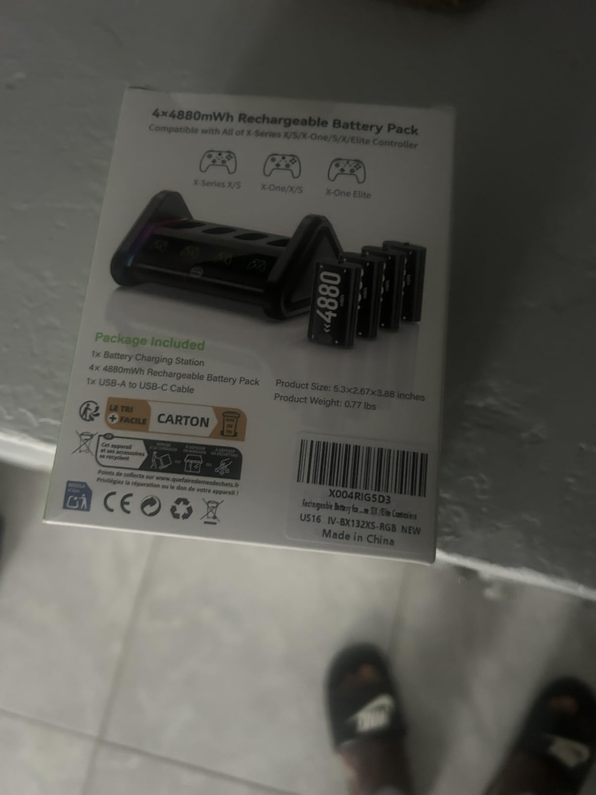 OIVO Rechargeable Battery for Xbox One/Series X/S, 4 x 4880mWh Xbox Batteries, Xbx Series Battery Charger Station customer photo 2