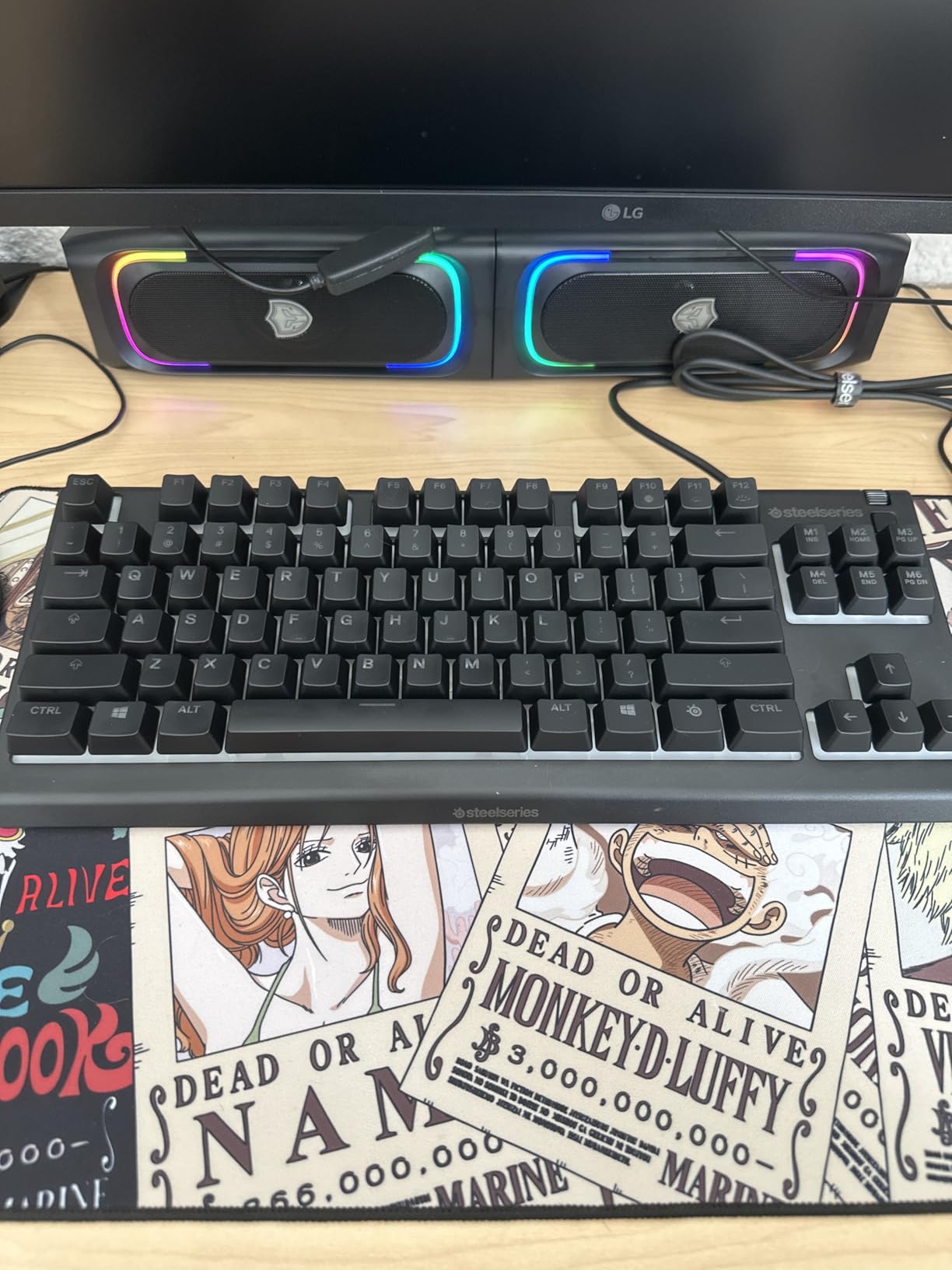 SteelSeries Apex 3 TKL RGB Gaming Keyboard - Tenkeyless Compact Form Factor - 8-Zone RGB Illumination - IP32 Water & Dust Resistant - Whisper Quiet Gaming Switch - Gaming Grade Anti-Ghosting customer photo 1