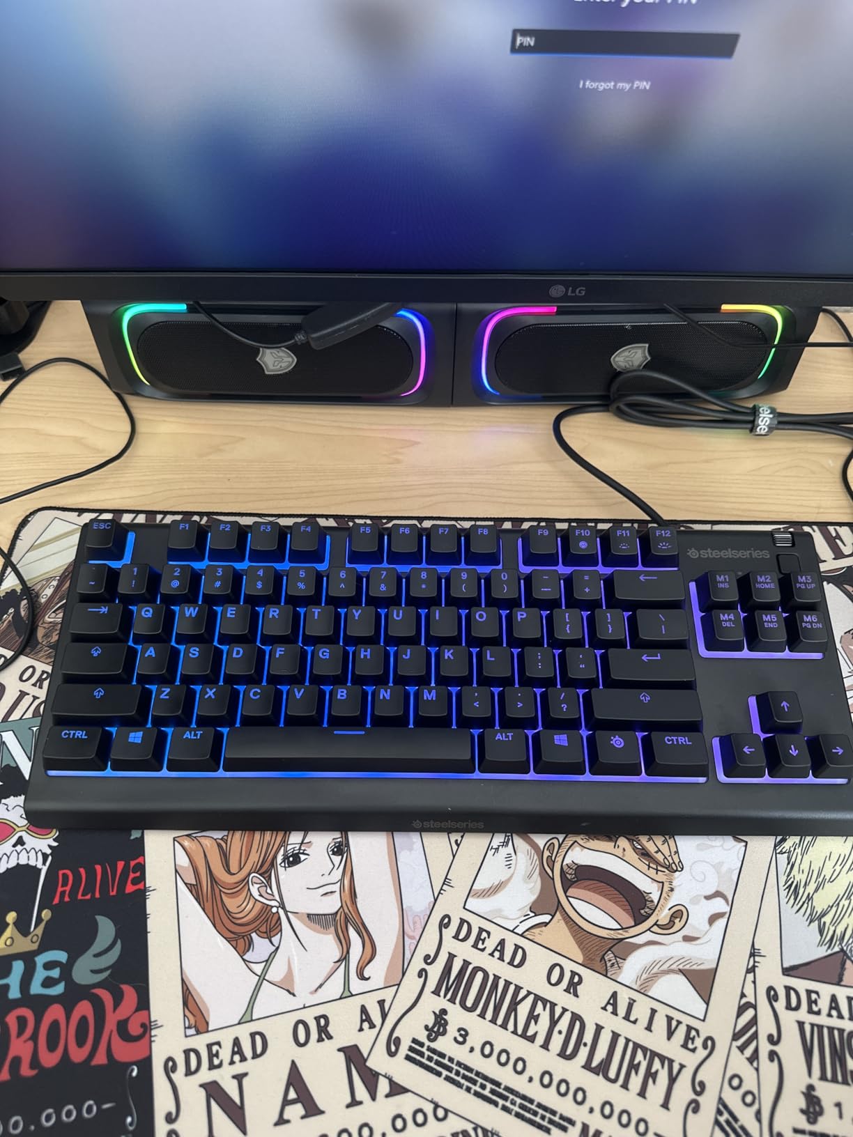 SteelSeries Apex 3 TKL RGB Gaming Keyboard - Tenkeyless Compact Form Factor - 8-Zone RGB Illumination - IP32 Water & Dust Resistant - Whisper Quiet Gaming Switch - Gaming Grade Anti-Ghosting customer photo 2