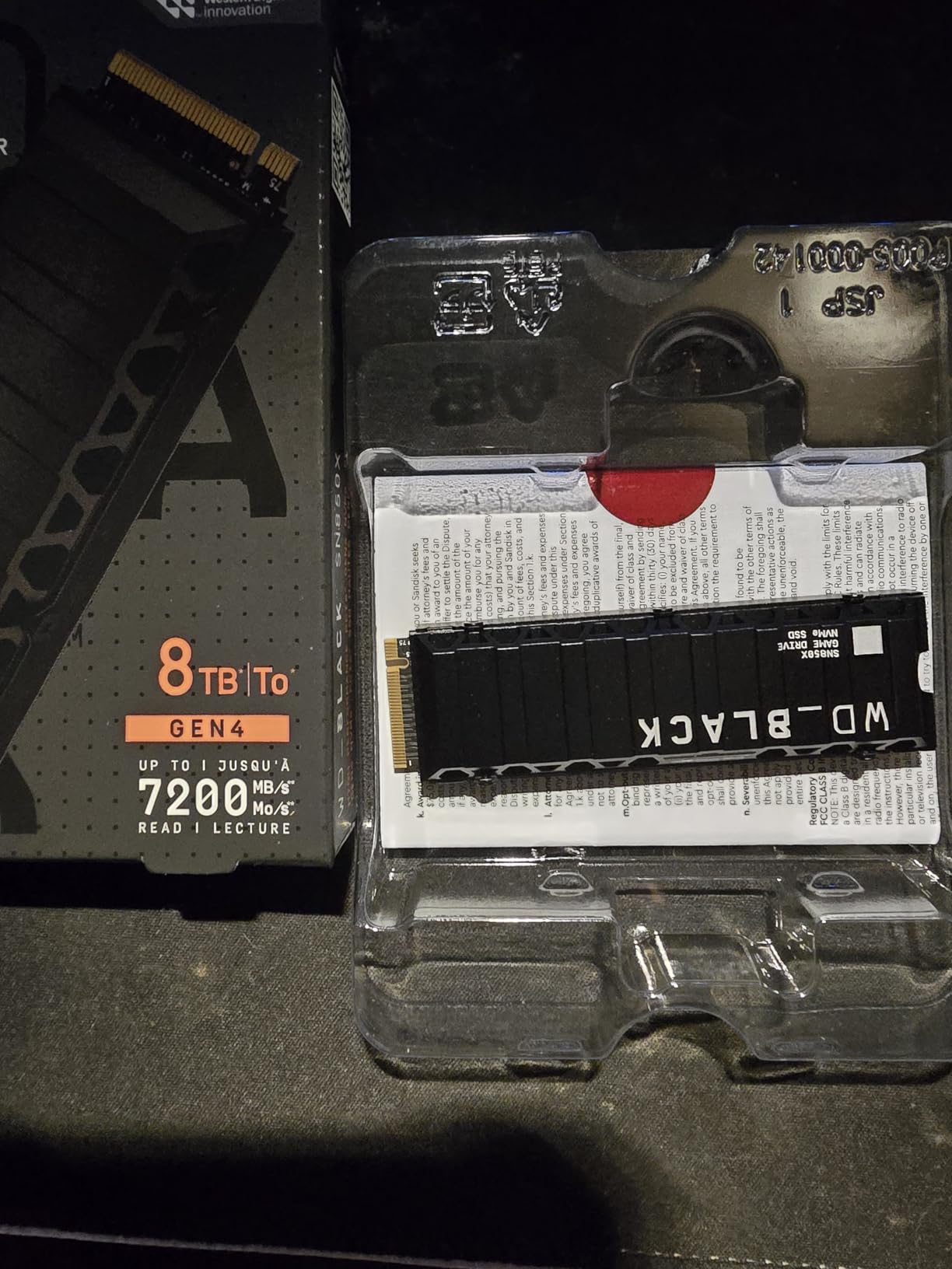 WD_BLACK SN850X 2TB NVMe SSD with Heatsink - M.2 2280, Up to 7,300 MB/s Read speeds, Up to 6,300 MB/s write speeds, Gaming Expansion, High Performance Internal Solid State Drive - WDS200T2XHE customer photo 1