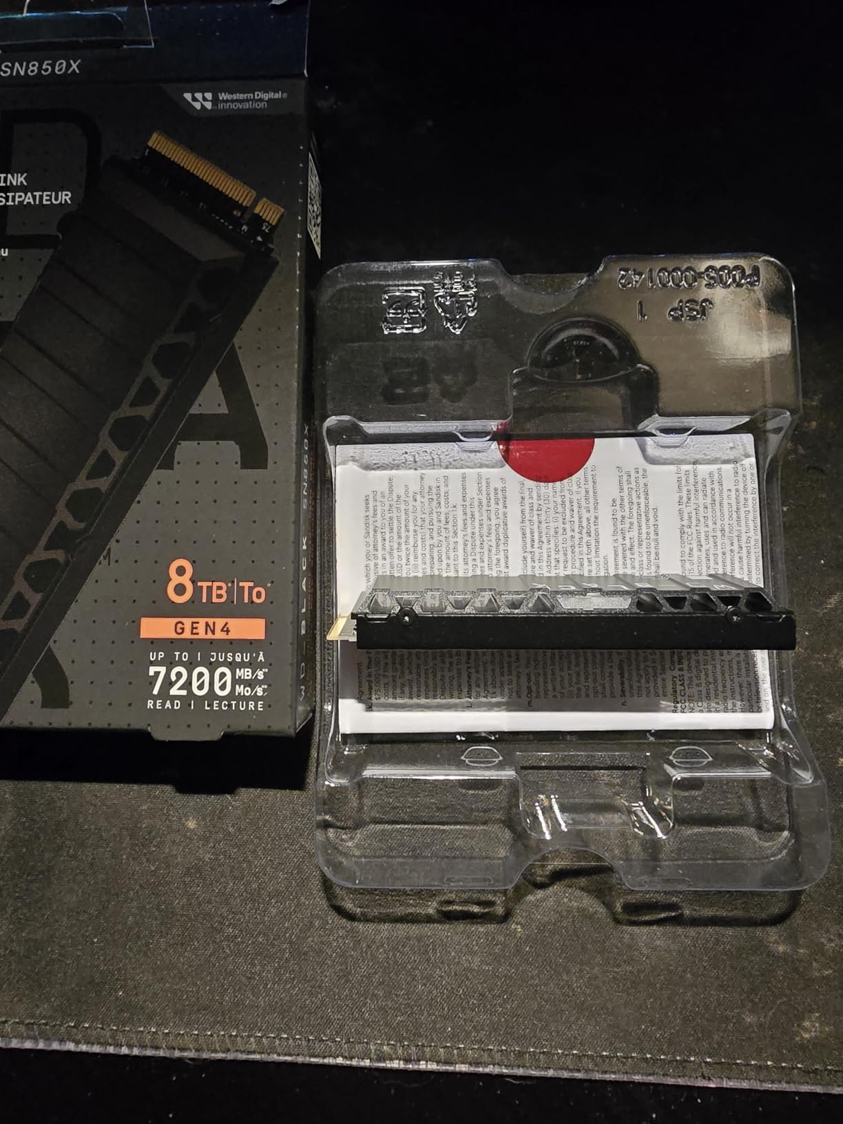 WD_BLACK SN850X 2TB NVMe SSD with Heatsink - M.2 2280, Up to 7,300 MB/s Read speeds, Up to 6,300 MB/s write speeds, Gaming Expansion, High Performance Internal Solid State Drive - WDS200T2XHE customer photo 2