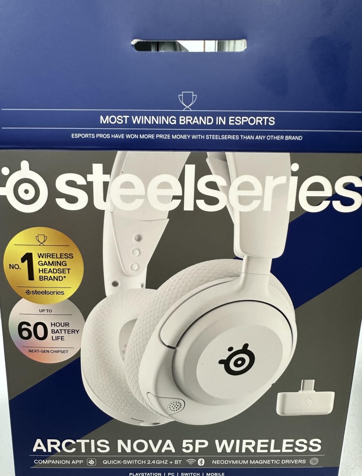 SteelSeries Arctis Nova 5P Wireless Multi-System Gaming Headset - Neodymium Magnetic Drivers - 100+ Audio Presets - 60 HR Battery - 2.4GHz or BT - ClearCast Gen2.X Mic - PS5, PS4, PC, Switch, Mobile customer photo 2