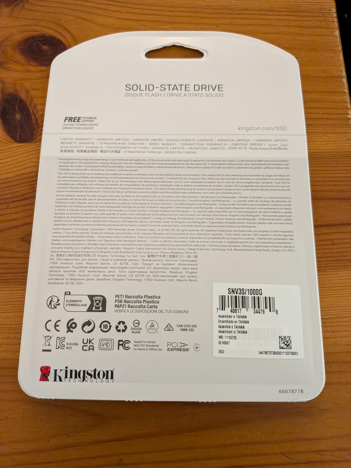 Kingston NV3 1TB M.2 2280 NVMe SSD | PCIe 4.0 Gen 4x4 | Up to 6000 MB/s | SNV3S/1000G customer photo 2