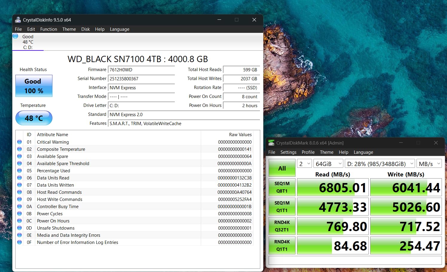 WD_Black SN7100 2TB NVMe SSD - Gen4 PCIe, M.2 2280, Up to 7,250 MB/s Read Speed, Up to 6,900 MB/s Write Speed, Next Gen TLC 3D NAND, for Laptops, Handheld Gaming Devices - WDS200T4X0E customer photo 1