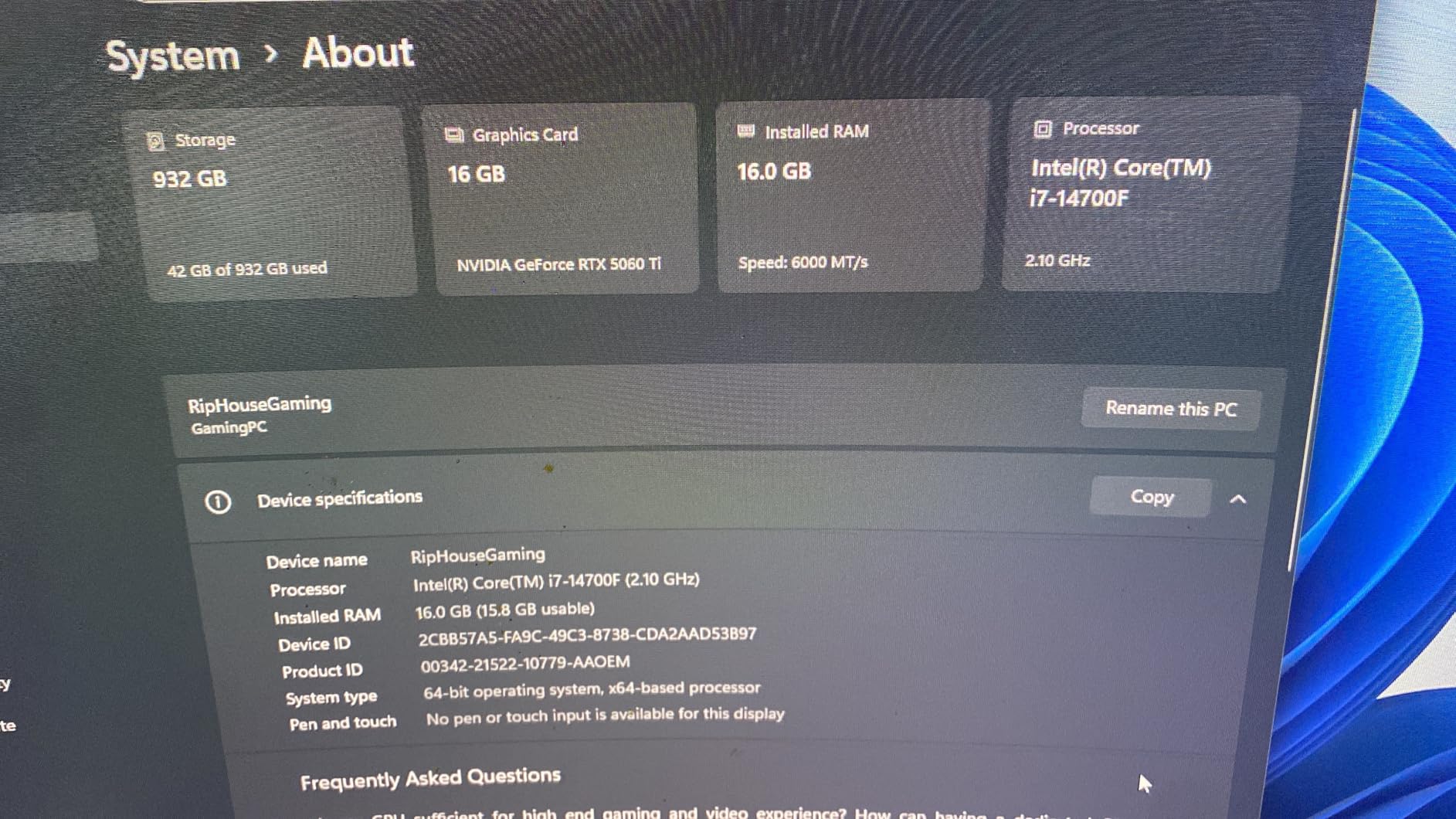 CyberPowerPC Gamer Xtreme Gaming PC, Intel Core i7-14700F 2.1GHz, GeForce RTX 5060 Ti 8GB, 16GB DDR5, 1TB PCIe 4.0 SSD, WiFi Ready & Windows 11 Home (GXiVR8040A19) customer photo 1