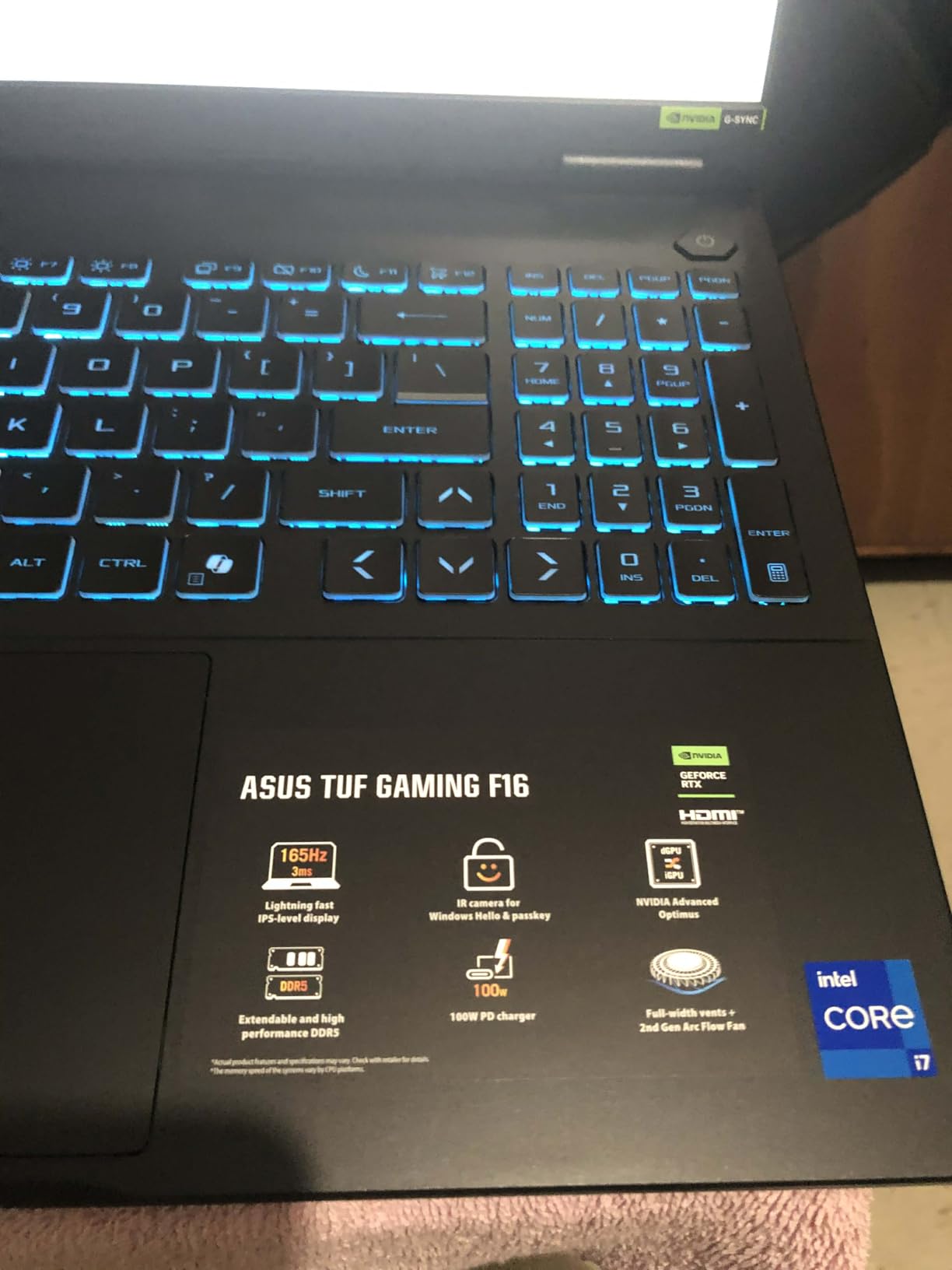 ASUS TUF Gaming F16 (2025) Gaming Laptop, 16 FHD+ 165Hz IPS-Level 16:10 Display, Intel Core i7 Processor 14650HX, NVIDIA GeForce RTX 5050, 16GB DDR5, 1TB PCIe Gen4 SSD, Wi-Fi 6E, Windows 11 Home customer photo 2