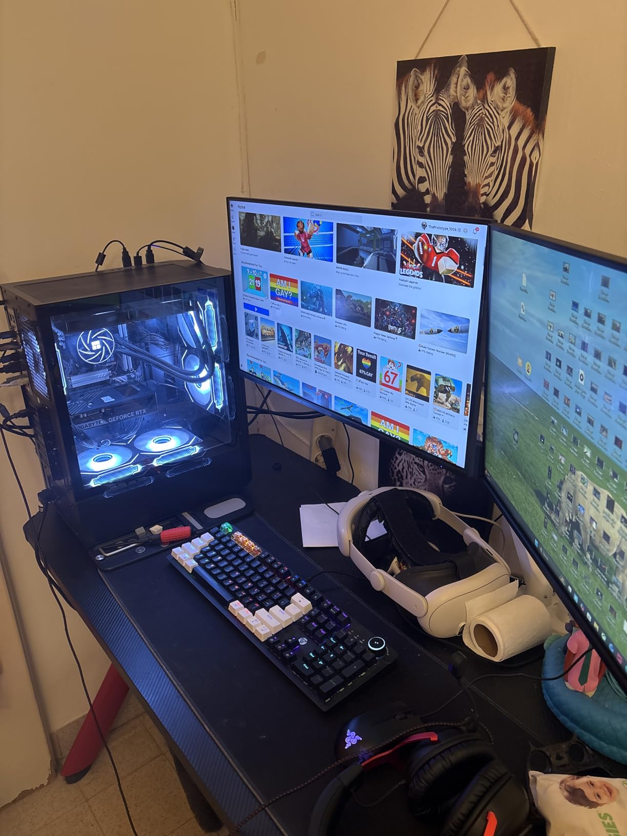 Prebuilt Gaming Desktop PC, AMD Ryzen 5 5500, GeForce RTX 3050 6GB, 16GB DDR4 3200MHz RAM, 1TB NVMe SSD, ARGB Air Cooling, Wi-Fi,Tower Computer for Gaming, Streaming, Editing customer photo 1