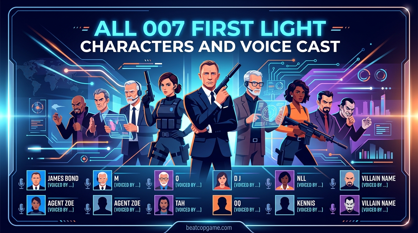 All 007 First Light Characters and Voice Cast