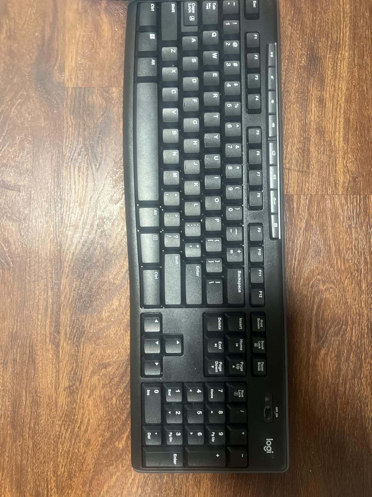 Logitech K270 Wireless Keyboard for Windows, 2.4 GHz Wireless, Full-Size, Number Pad, 8 Multimedia Keys, 2-Year Battery Life, Compatible with PC, Laptop, Black customer photo 1