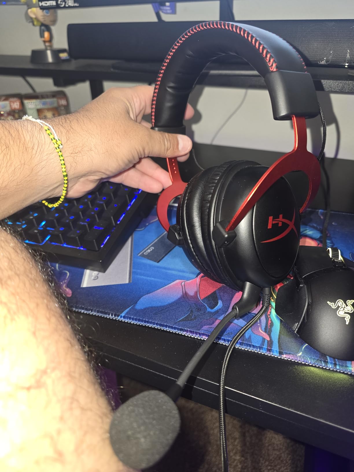 HyperX Cloud II Gaming Headset - 7.1 Surround Sound - Memory Foam Ear Pads - Durable Aluminum Frame - Multi Platform Headset - Works with PC, PS4, PS4 PRO, Xbox One, Xbox One S - Red (KHX-HSCP-RD) customer photo 2