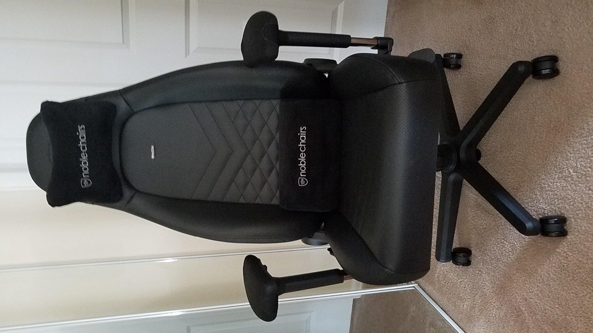 ICON Gaming Chair and Office Chair with Lumbar Support, PU Faux Leather, Black customer photo 2