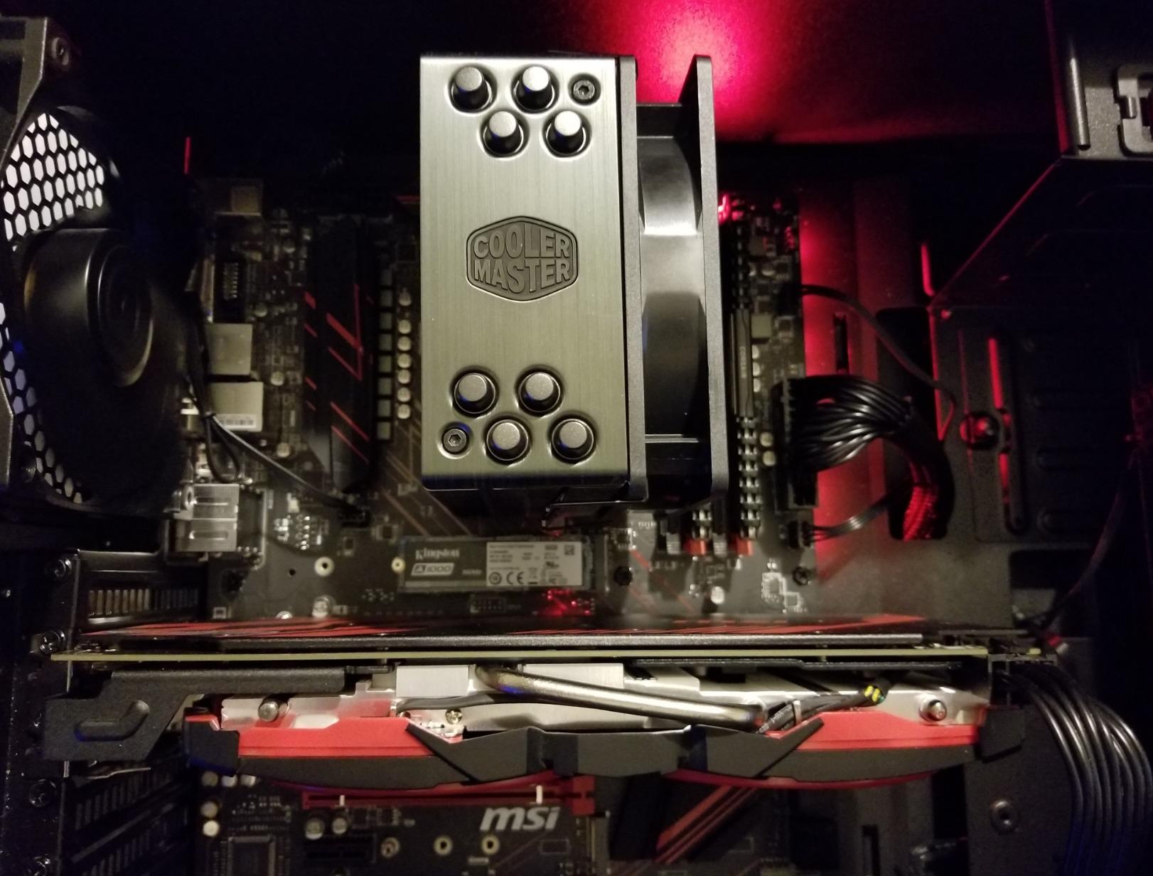 Cooler Master Hyper 212 Black CPU Air Cooler - 120mm High Performance PWM Fan, 4 Copper Heat Pipes, Aluminum Top Cover, Low Noise & Easy Installation, AMD AM5/AM4 & Intel LGA 1851/1700/1200, Black customer photo 2