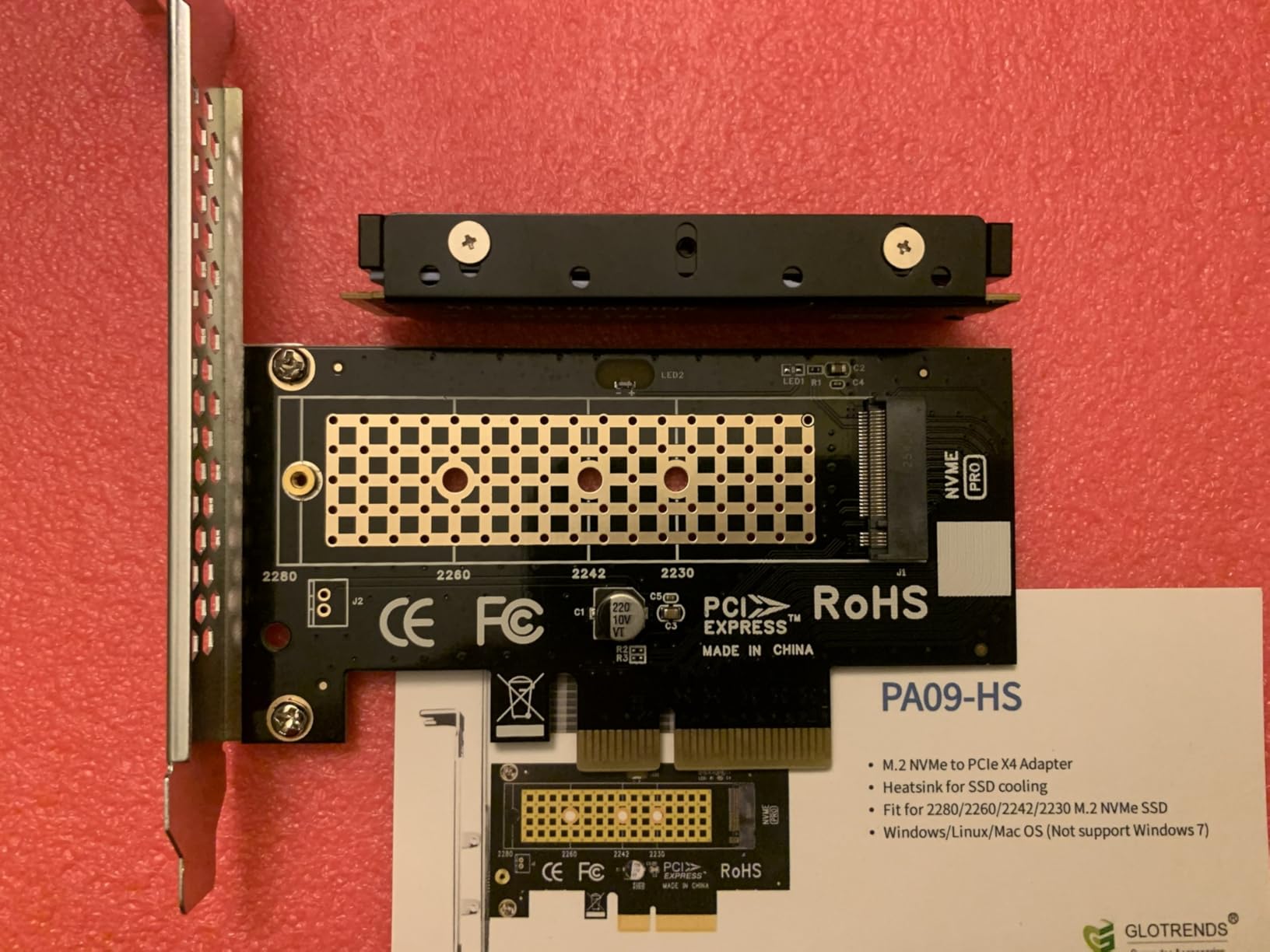 M.2 2280 SSD heatsink, Double-Sided Heat Sink, with Thermal Silicone pad for PC / PS5 M.2 PCIE NVMe SSD or M.2 SATA SSD customer photo 2