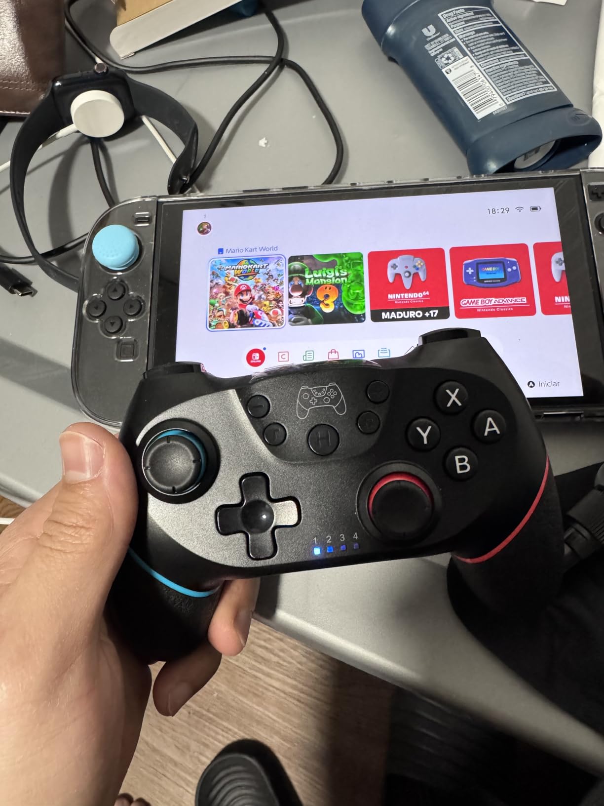 Diswoe Upgraded Wireless Controller for Switch 1/Lite/OLED/Switch 2 Pro Controller for Switch PC Hall Joystick Gamepad Supports Wake up, Gyro Axis, Turbo, Dual Vibration and Screenshot Function customer photo 1