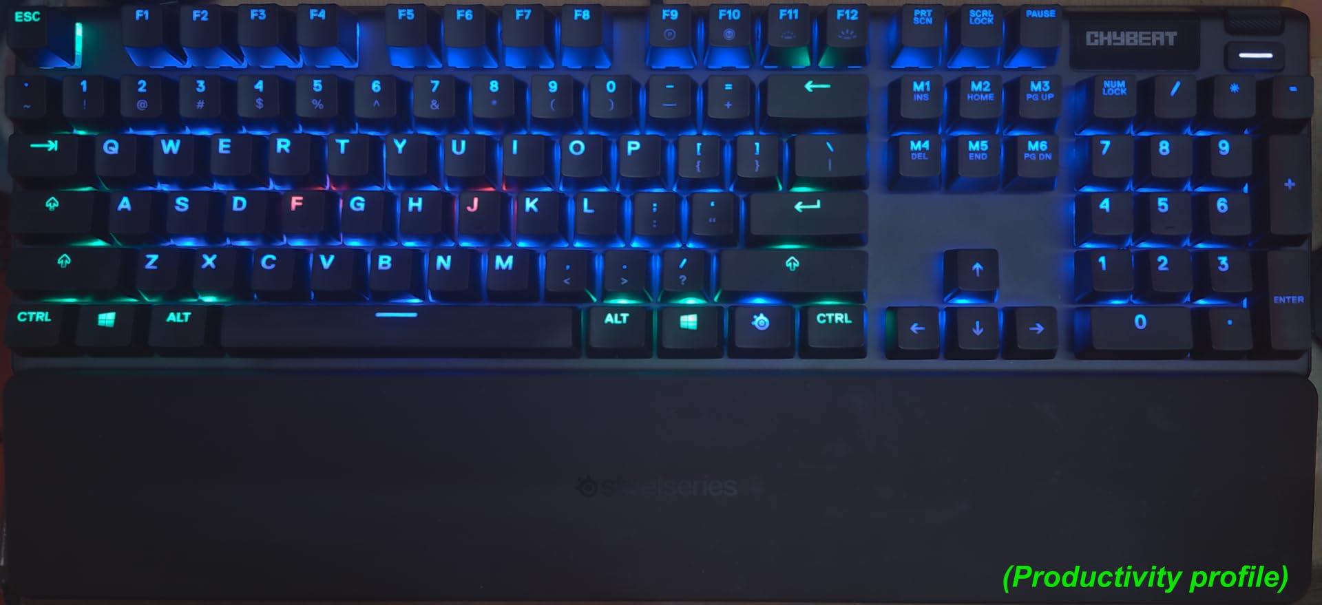 SteelSeries Apex 5 Hybrid Mechanical Gaming Keyboard - Per-Key RGB Illumination - Aircraft Grade Aluminum Alloy Frame - OLED Smart Display (Hybrid Blue Switch) customer photo 1