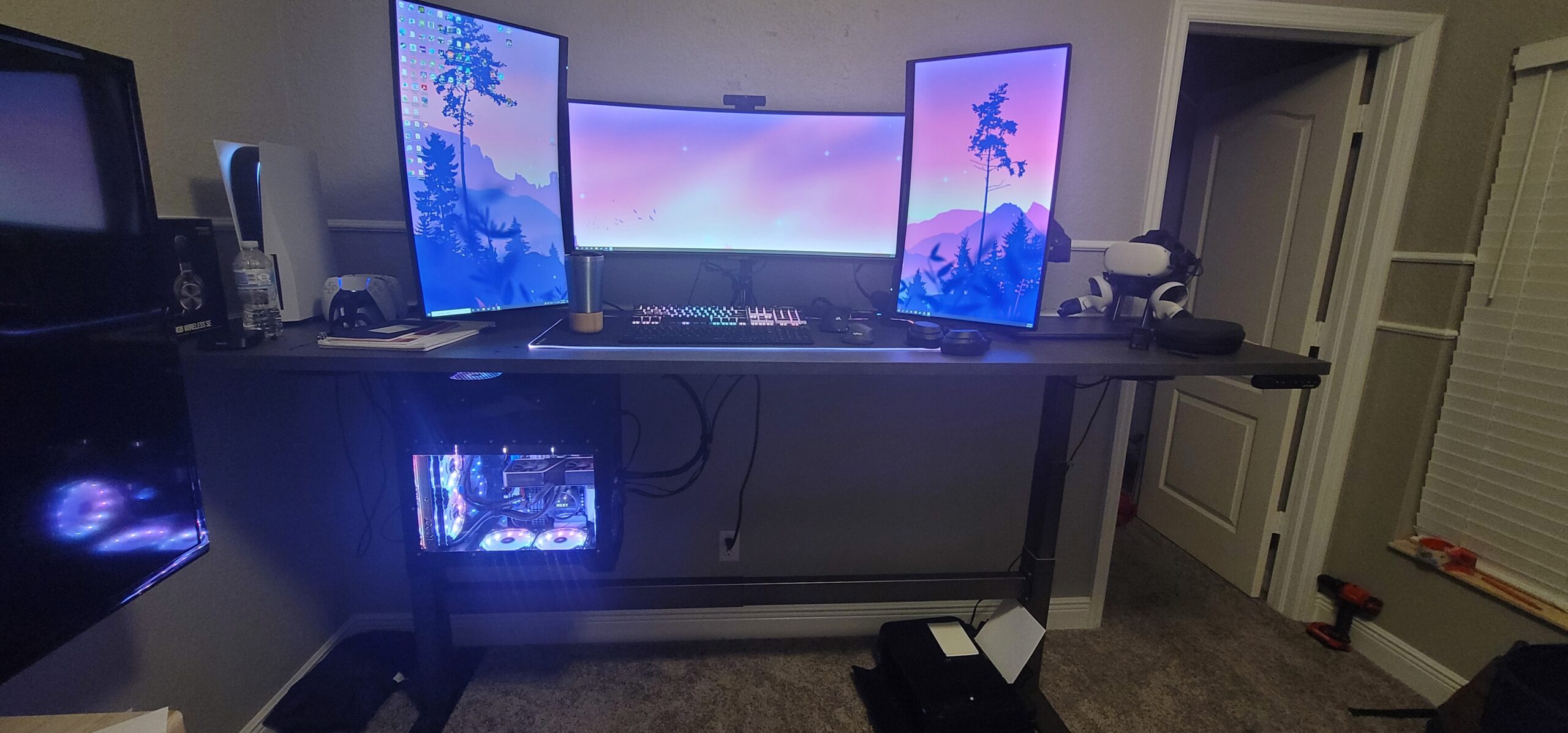 UPLIFT DESK 2-Leg V2-Commercial T-Frame Height Adjustable Standing Desk Frame (Industrial Style), No Desktop, Advanced Memory Keypad, Free Wire Tray customer photo 1