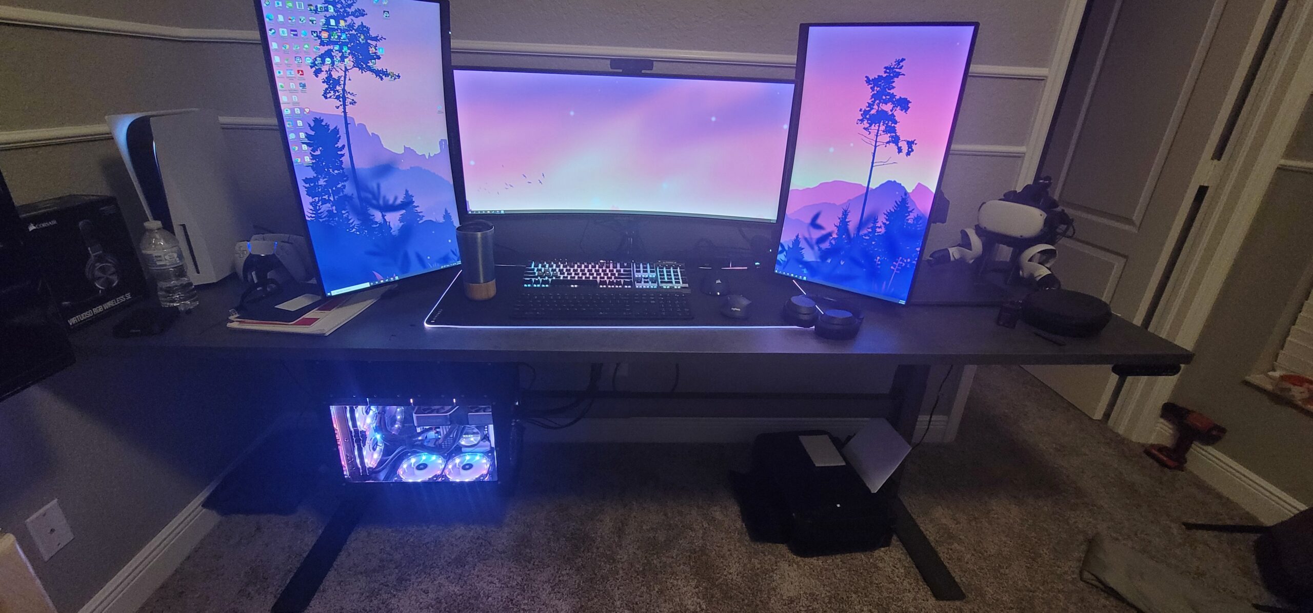 UPLIFT DESK 2-Leg V2-Commercial T-Frame Height Adjustable Standing Desk Frame (Industrial Style), No Desktop, Advanced Memory Keypad, Free Wire Tray customer photo 2