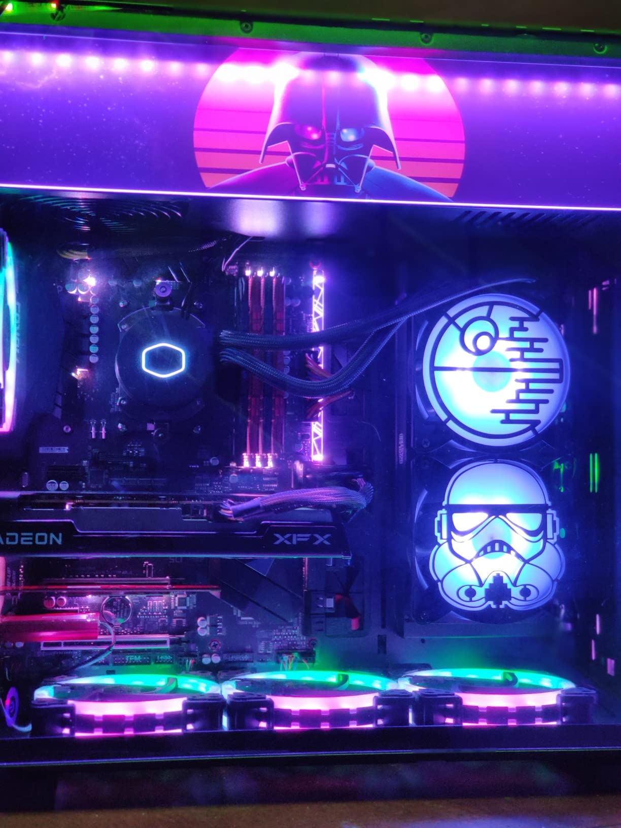 CoolerMaster MasterLiquid ML240L RGB V2, Close-Loop AIO CPU Liquid Cooler, Gen3 Dual Chamber Pump, 240mm Radiator, SickleFlow 120 PWM ARGB, AMD Ryzen AM5/AM4, Intel LGA1700/1200 customer photo 2
