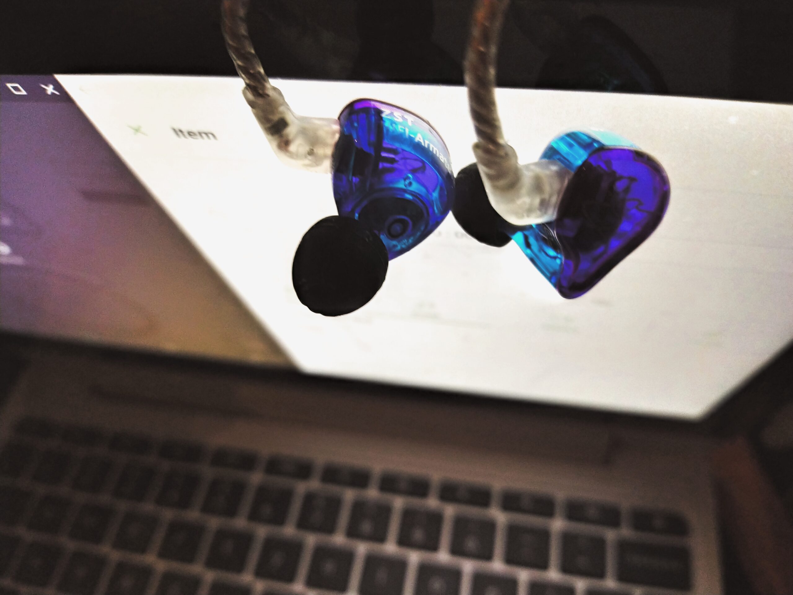 KZ ZST X in-Ear Monitors, Upgraded Dynamic Hybrid Dual Driver ZSTX Earphones, HiFi Stereo IEM Wired Earbuds/Headphones with Detachable Cable for Musician Audiophile (Without Mic, Cyan) customer photo 1