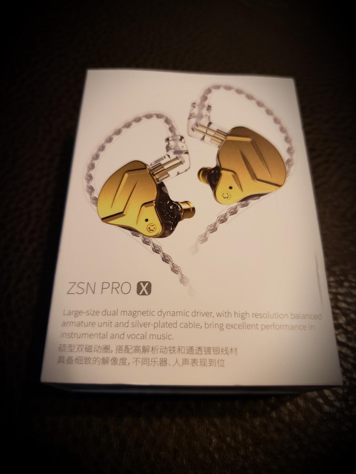 KZ ZSN PRO X HiFi in Ear Monitor IEM Headphones, 1BA 1DD Earbud Headphone Dual Driver Drummer Musician Earphone Stereo Headset with Removable C Pin Cable for Church (NO Mic, Dark Black) customer photo 1