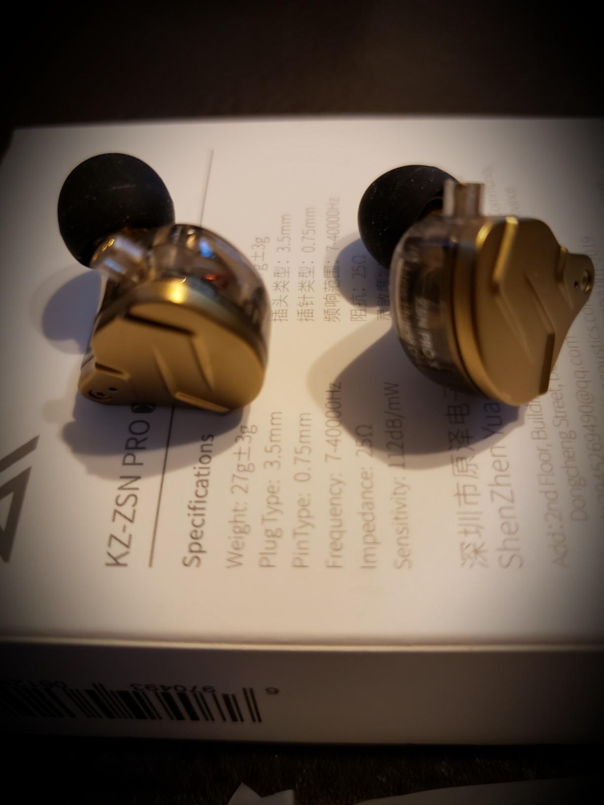 KZ ZSN PRO X HiFi in Ear Monitor IEM Headphones, 1BA 1DD Earbud Headphone Dual Driver Drummer Musician Earphone Stereo Headset with Removable C Pin Cable for Church (NO Mic, Dark Black) customer photo 2