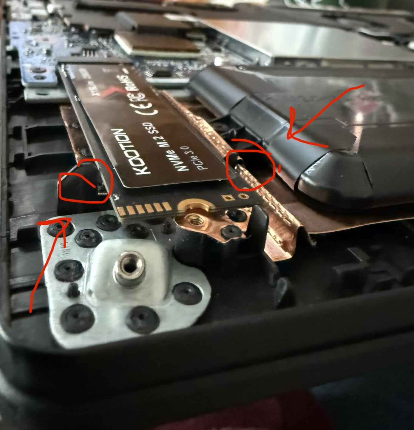 M.2 Heatsink Cooler 2280 SSD Double-Sided Heat Sink with Thermal Silicone pad for PS5/PC PCIE NVME M2 SSD(Black）) customer photo 2