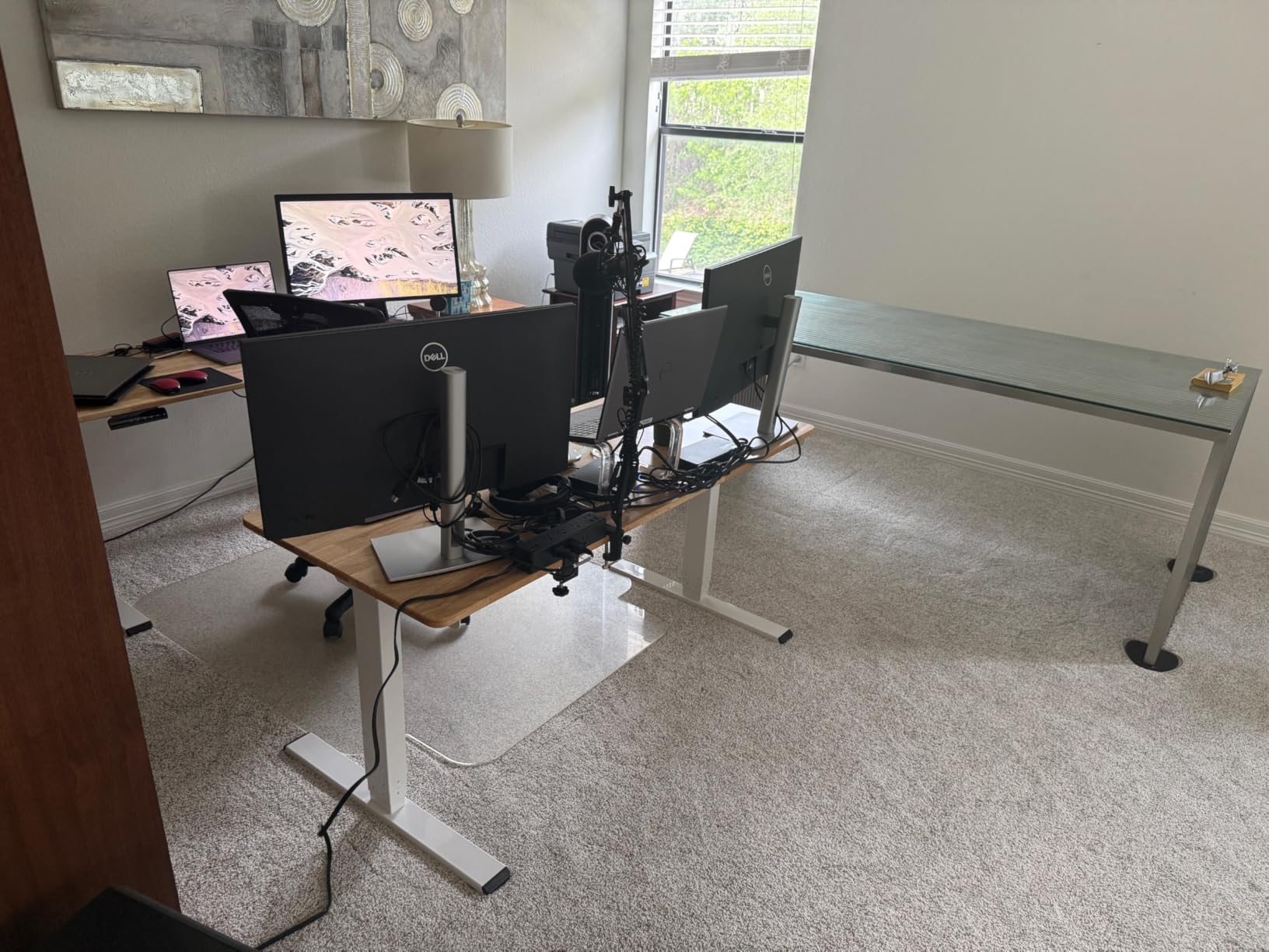 FlexiSpot E6 - E6 Bamboo 3-Stage Dual Motor Electric Standing Desk 55 x 28 with Solid Bamboo Desktop & White Frame customer photo 1