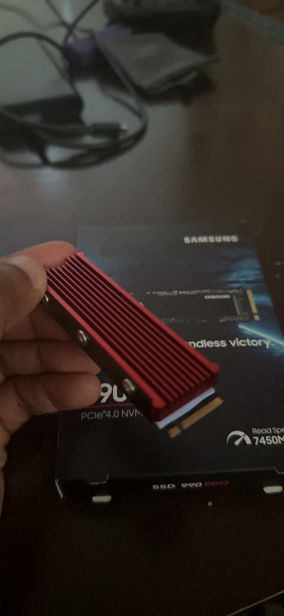 M.2 PS5 SSD NVMe Heatsink for Samsung 990 980 Pro 970 EVO Plus SN570 SN750 SN850 Firecuda 530 NVME or SATA m2 2280 SSD Cooling Heatsink, Black customer photo 1
