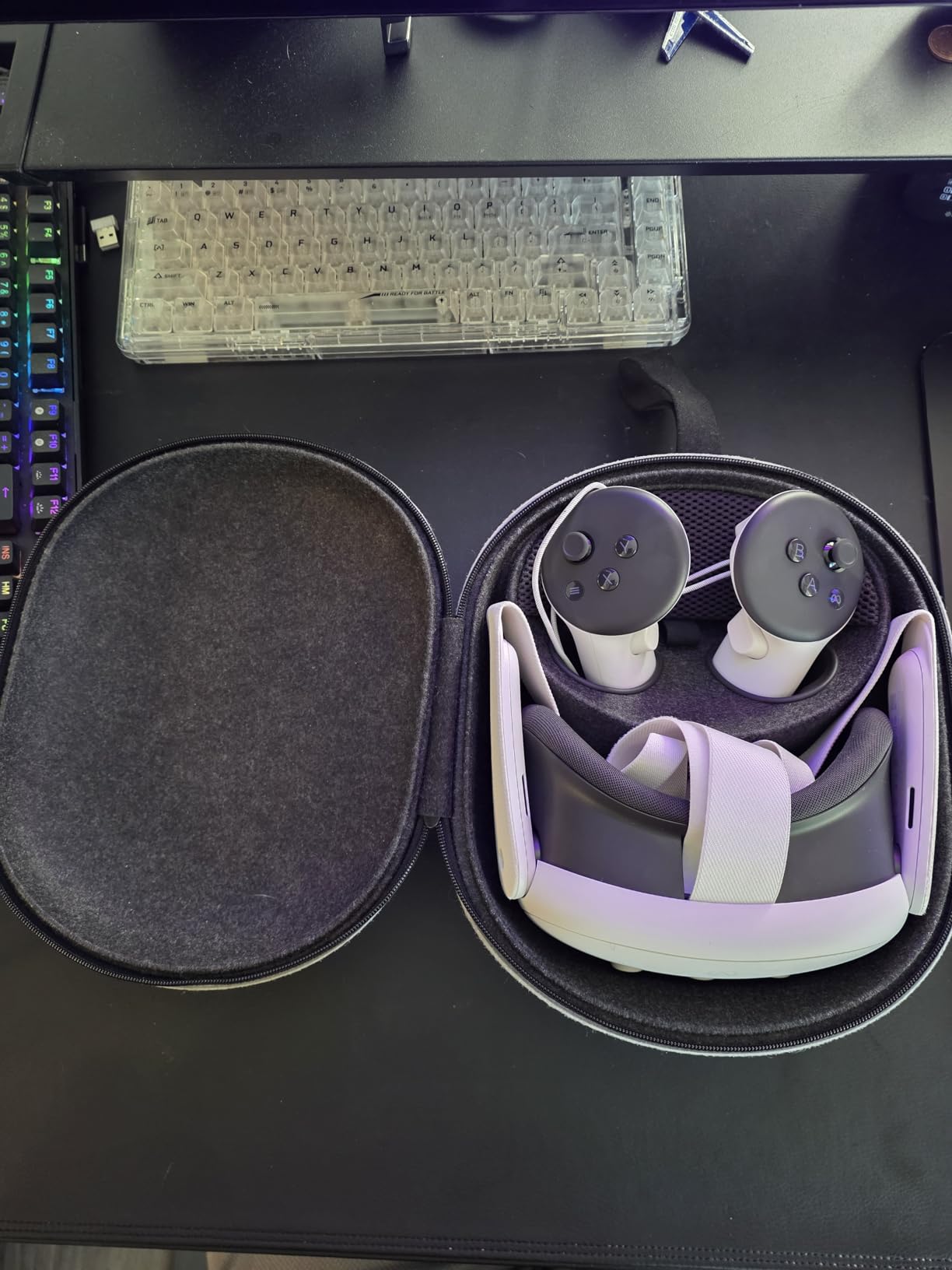 Meta Quest Compact Carrying Case - Works with Meta Quest 3/3S - Refreshed Compact Design - Fits 3/3S, Touch Plus Controller, Active Straps, Charging Cable, and Adapter customer photo 2