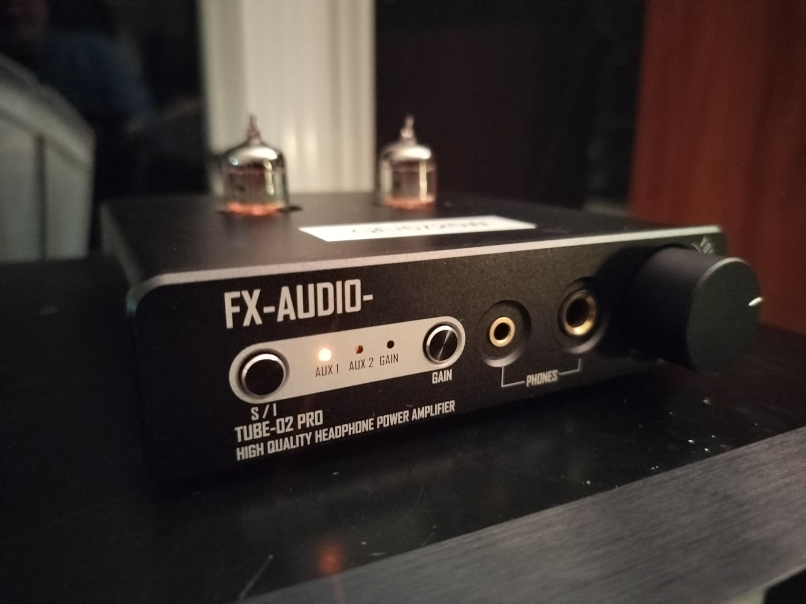 FX-Audio Tube-02 Pro Tube Headphone Amplifier, Vacuum 5725 Tube Preamp, Mini Hi-Fi Integrated Stereo Class A amp customer photo 1