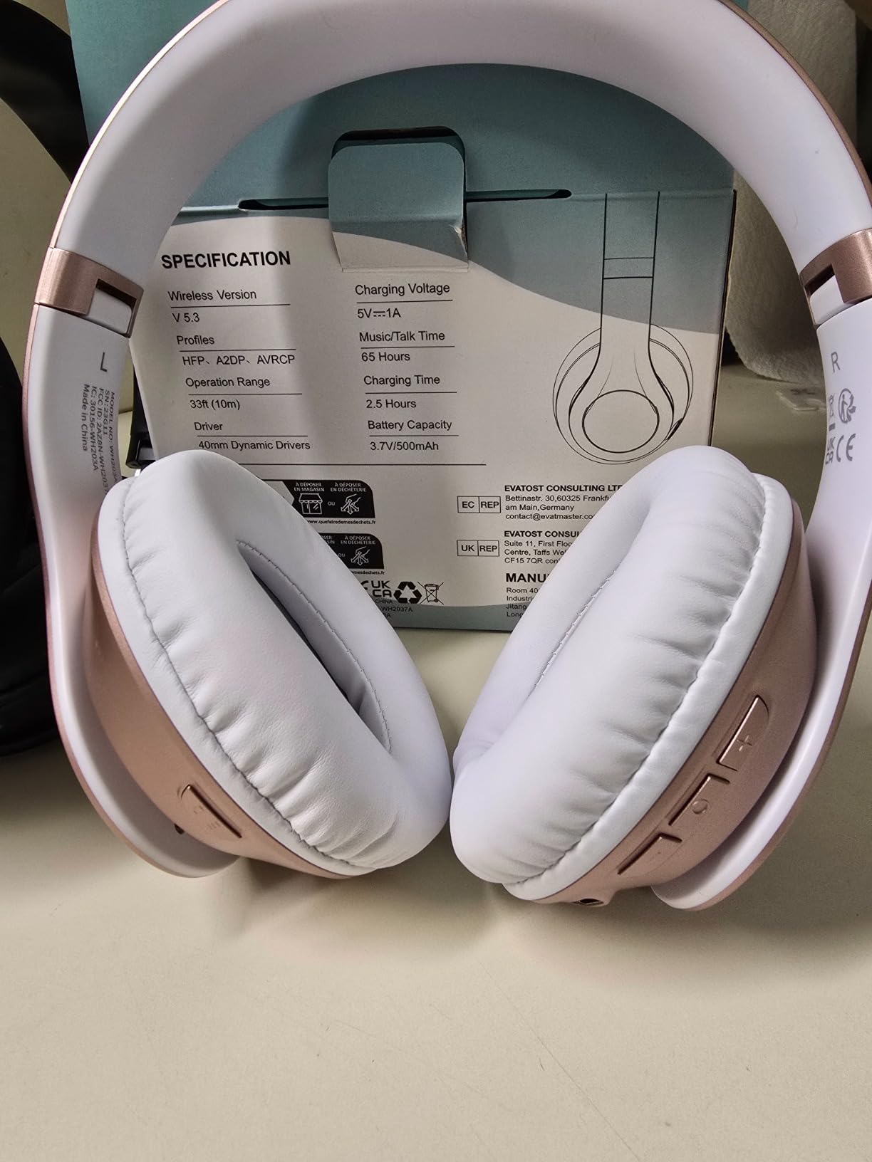 Uliptz Wireless Bluetooth Headphones, 65H Playtime, 6 EQ Sound Modes, HiFi Stereo Over Ear Headphones with Microphone, Foldable Lightweight Bluetooth 6.0 Headset for Travel/Office/Cellphone/PC customer photo 2