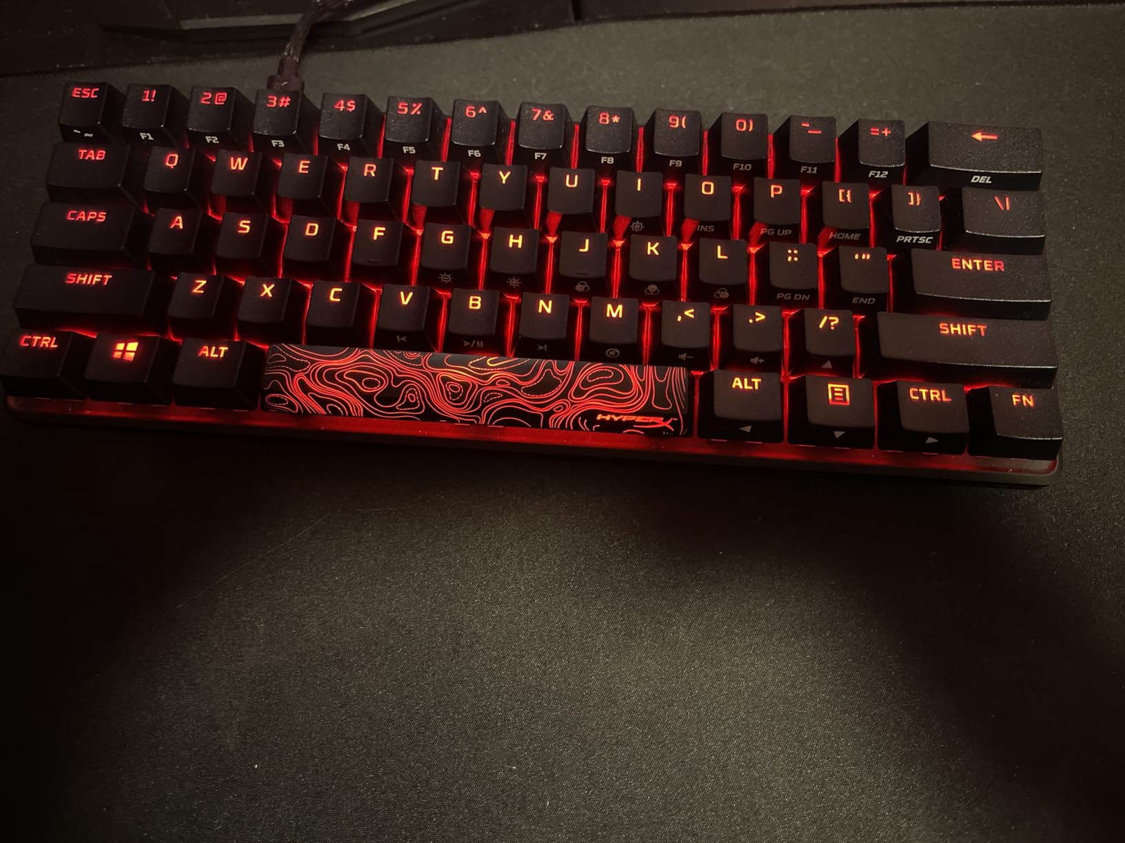 HyperX Alloy Origins 65 - Mechanical Gaming Keyboard, Compact 65% Form Factor, Linear Red Switch, Double Shot PBT Keycaps, RGB LED Backlit, NGENUITY Software Compatible, Black customer photo 1