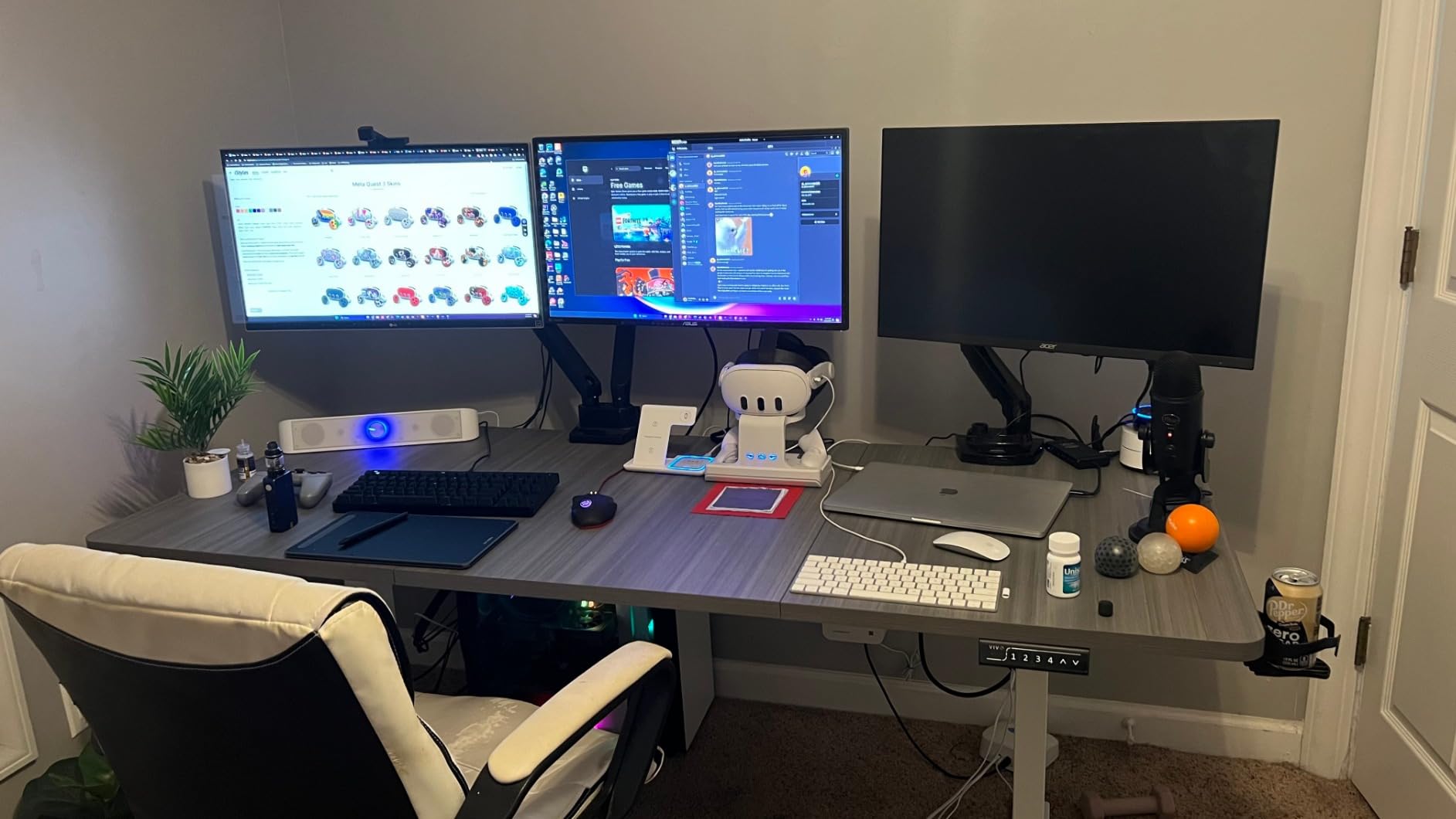 VIVO Electric 71 x 30 in Standing Desk, Memory Height Adjustment, 1B Series, Holds 220 lbs, Black Top Black Frame, DESK-KIT-1B7B customer photo 1