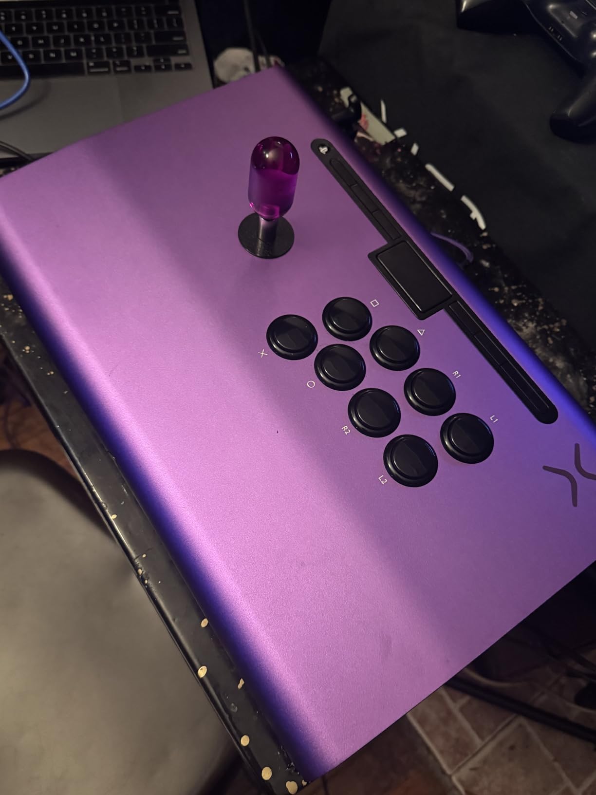 Victrix Pro FS ESports Playstation Fight Stick for PS4, PS5, PC, Durable Aluminum, Sanwa Denshi Buttons, Ergonomic Wrist Slope, Detachable Joystick, Tournament Grade for Fighting Games (Purple) customer photo 1