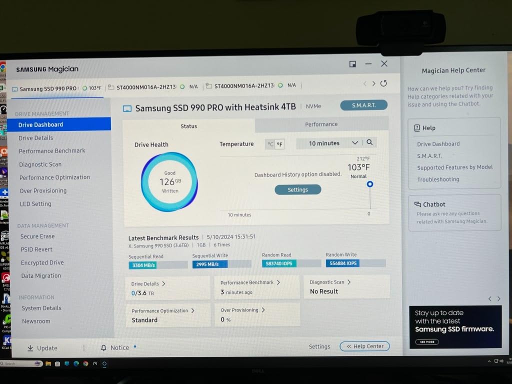 Samsung 990 PRO Heatsink SSD 1TB, NVMe M.2, Speeds Up to 7,450MB/s, Best for PlayStation 5 (PS5 SSD) Console Expansion MZ-V9P1T0CW customer photo 2