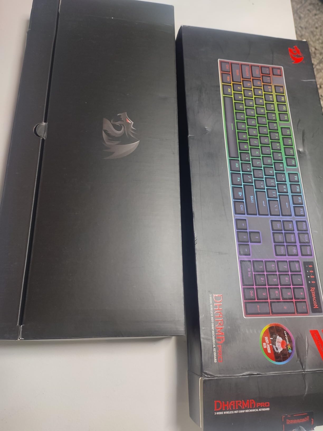 Redragon K556 PRO Wireless RGB Mechanical Gaming Keyboard, 104-Key Aluminum | 0 Delay Tri-Mode BT/2.4GHz/USB-C, Rock-Solid Stability, Quiet Linear Red Switch customer photo 1