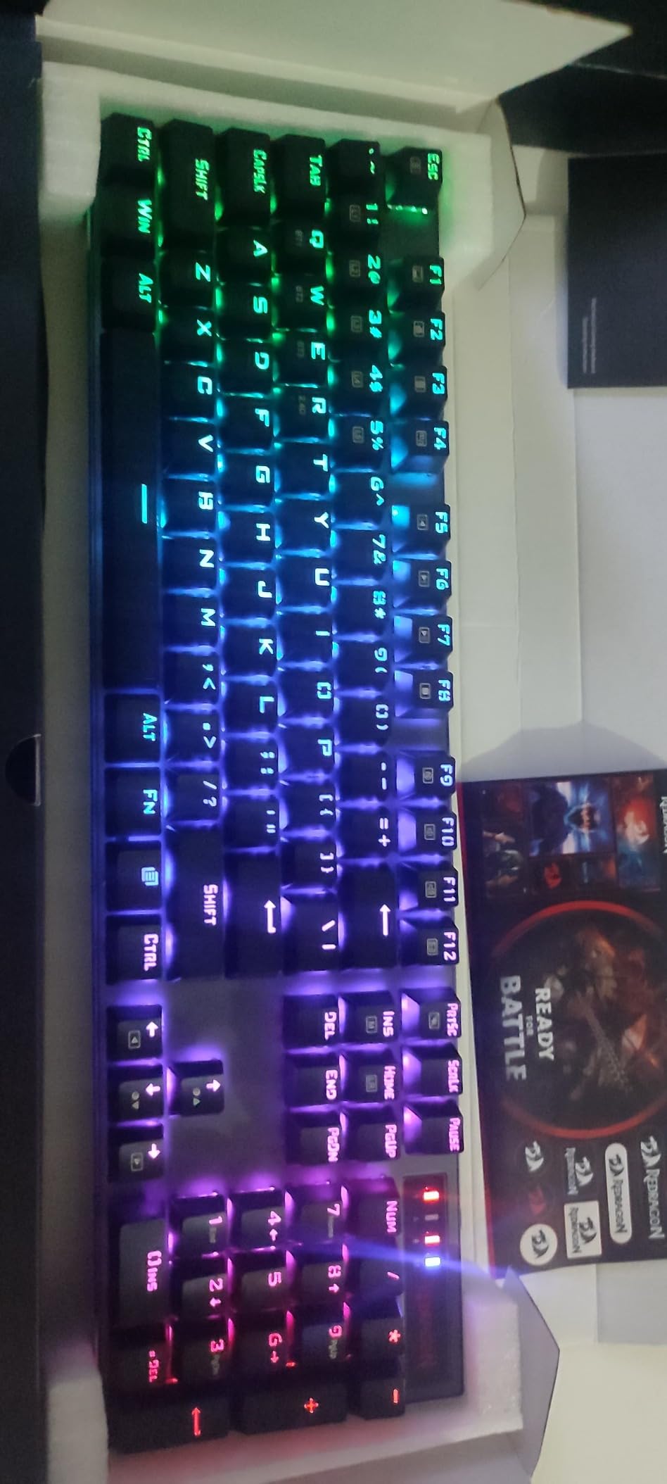 Redragon K556 PRO Wireless RGB Mechanical Gaming Keyboard, 104-Key Aluminum | 0 Delay Tri-Mode BT/2.4GHz/USB-C, Rock-Solid Stability, Quiet Linear Red Switch customer photo 2