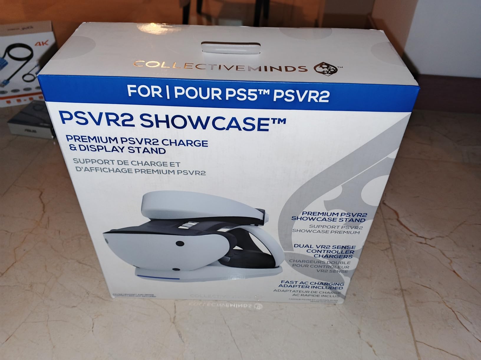 Collective Minds PSVR2 Showcase Premium Charging Station and Display Stand - Fast Charge with Magnetic Adapters, Safe Storage for PS VR2 Headset and Sense Controllers Includes Type-C AC Adapter customer photo 1