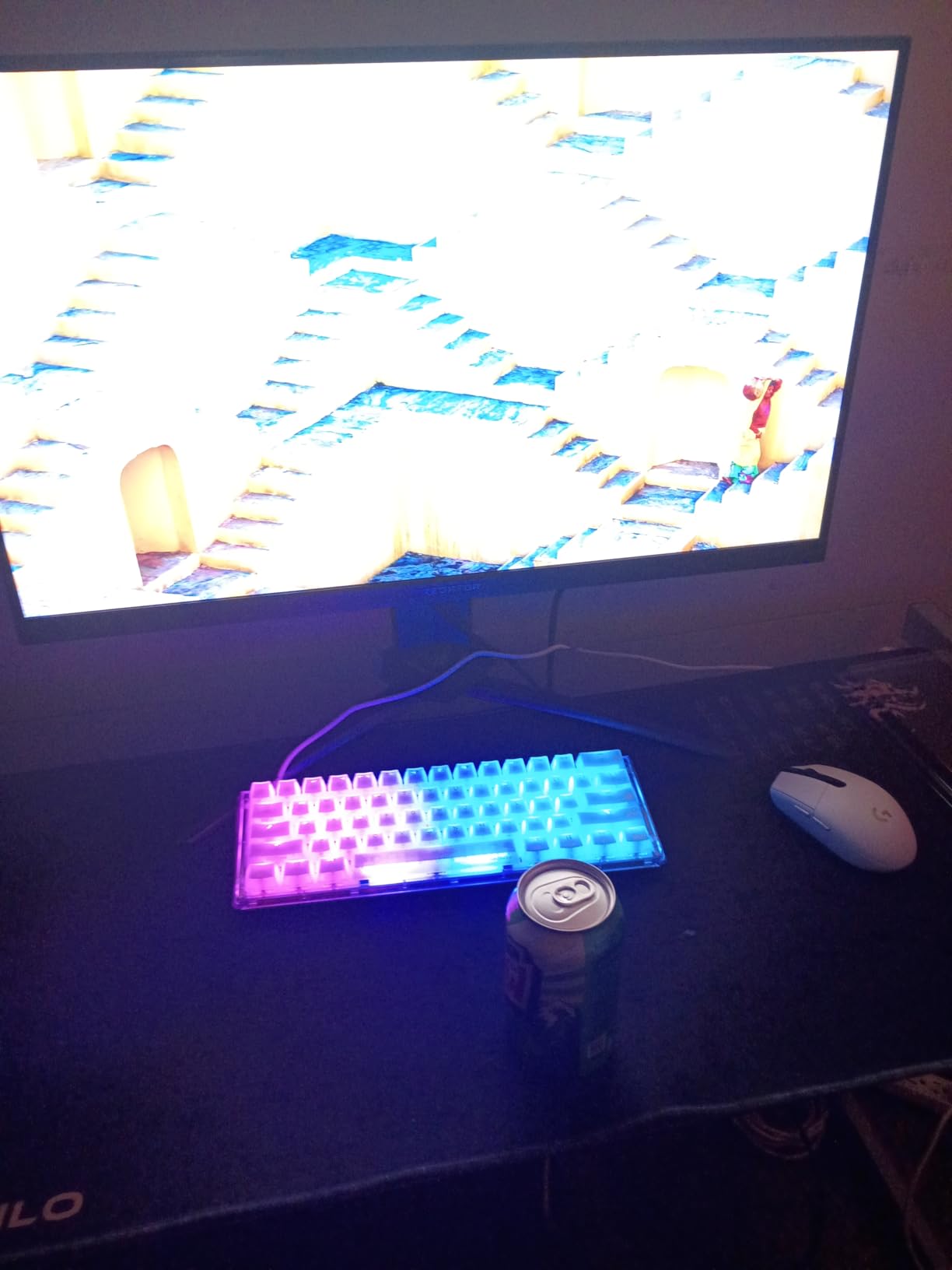 Ducky One 3 Mini Aura 60% Mechanical Keyboard, Cherry MX Red, RGB, White customer photo 1