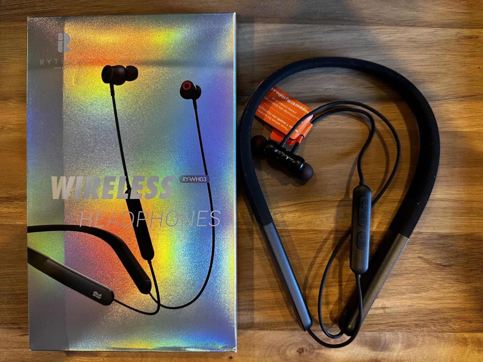 Rythflo Bluetooth Headphones, 150H Playtime Wireless Bluetooth Earbuds w/Mic in-Ear Magnetic Neckband Earphone, IPX7 Sweatproof Deep Bass Headset for Home, Traveling, Outdoor, Business Trips customer photo 2