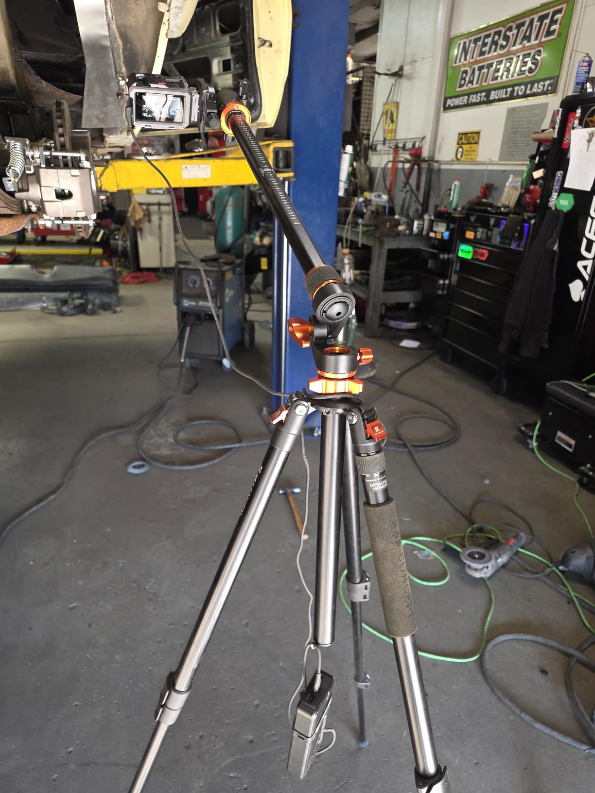K&F CONCEPT 90''/230cm Ultra High Camera Tripod, Horizontal Overhead Shooting Flexible Travel Tripods with Metal Ball Head 10KG Load Capacity, Detachable Monopod, for Indoor and Outdoor T254A7+BH-28L customer photo 1