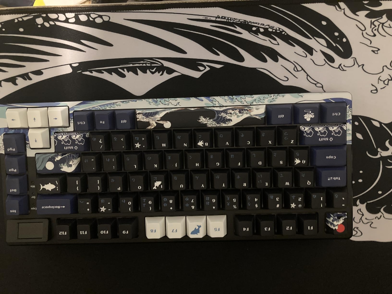 Womier SK80 75% Keyboard with Color Multimedia Display Gaming Keyboard, Creamy Sound Mechanical Wired Hot Swappable Gasket RGB Custom, Black Kanagawa customer photo 2