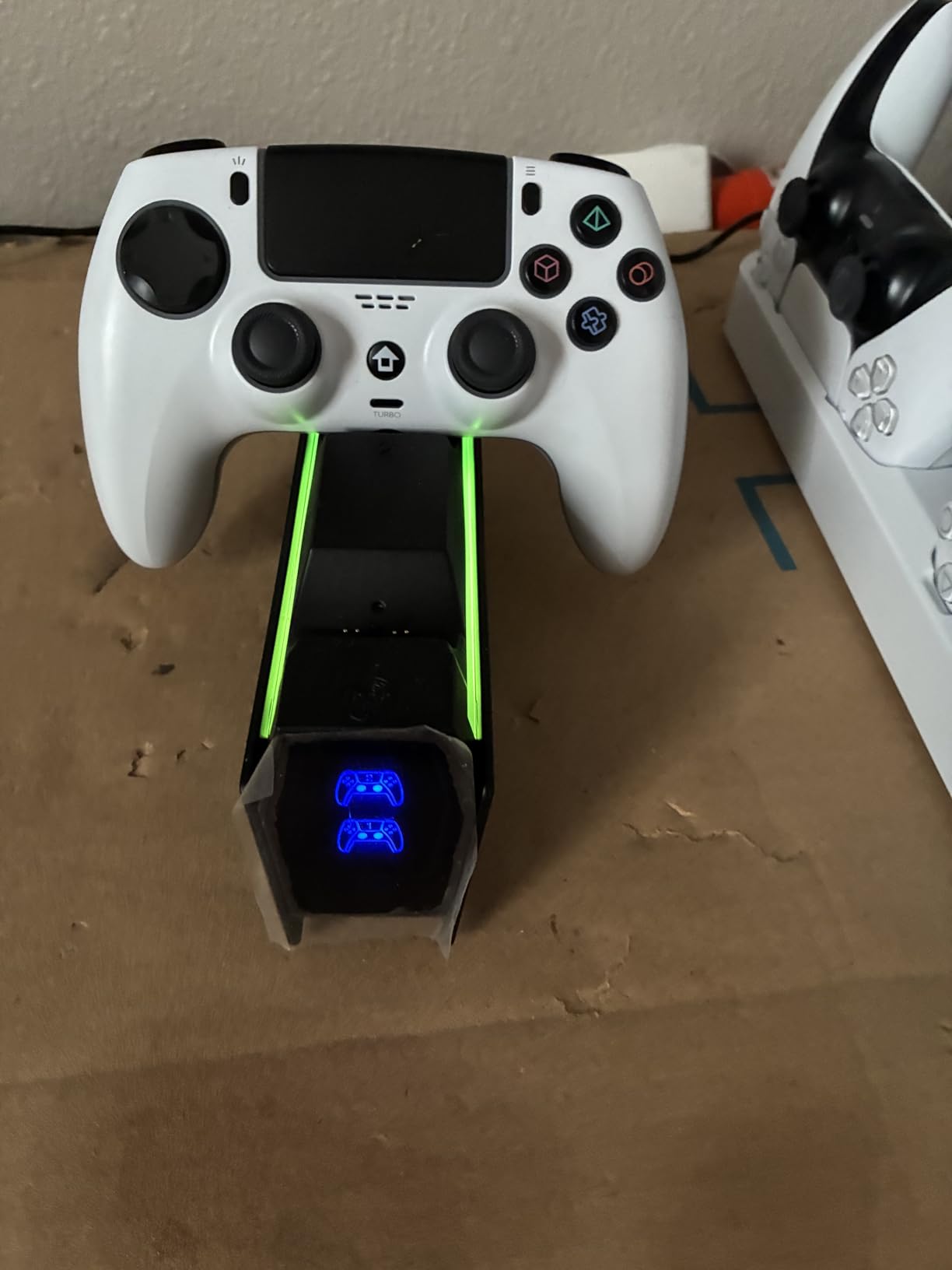 PS5 Controller Charger Station for Sony PSP Accessory Kits, Compatible with PlayStation 5 Faceplates Edge & Dual Controller, 9 Lightings PS5 Dock Stand with LED customer photo 1