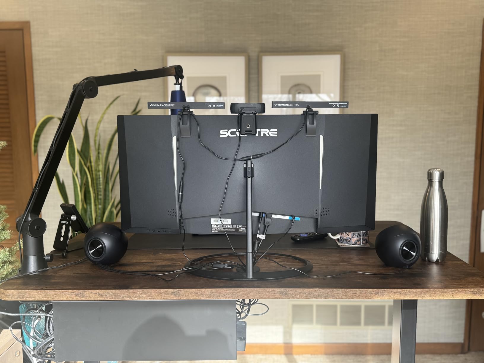 VIVO Electric 60 x 24 in Real Bamboo Standing Desk, Memory Height Adjustment, 1B Series, Holds 220 lbs, One-Piece Top, White Frame, DESK-KIT-1W6O customer photo 2