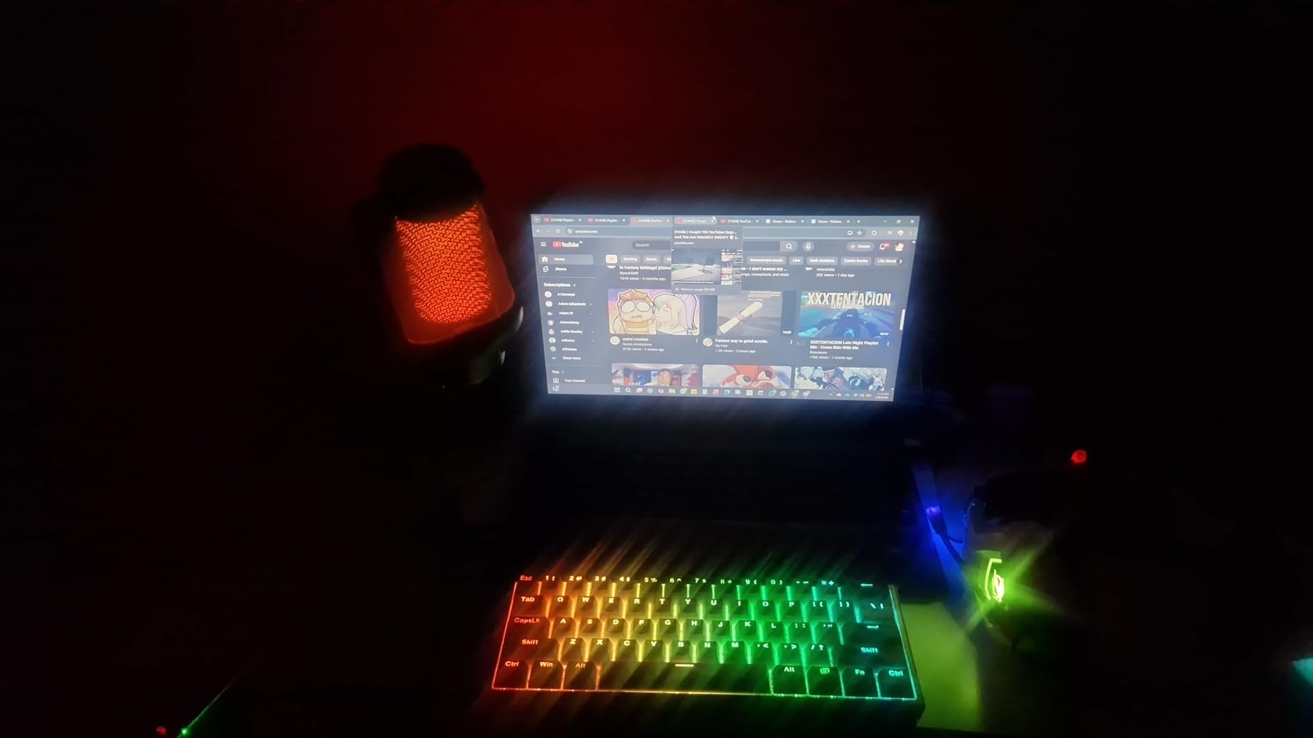 TONOR Gaming Microphone Set with Boom Arm, Vocal Condenser Microphone for PC with Stand, USB Mic with Controllable RGB Light, One Tap Mute, Volume Control, for Discord, Twitch Streaming - TC310+ customer photo 2