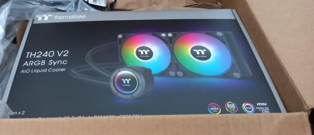 Thermaltake TH420 ARGB Sync V2 CPU Liquid Cooler / AIO Liquid Cooling / Fan 140mm*3 / PWM 500~2000 RPM / Mirror Waterblock / MB ARGB Sync Control, CL-W376-PL14SW-A, Black customer photo 1