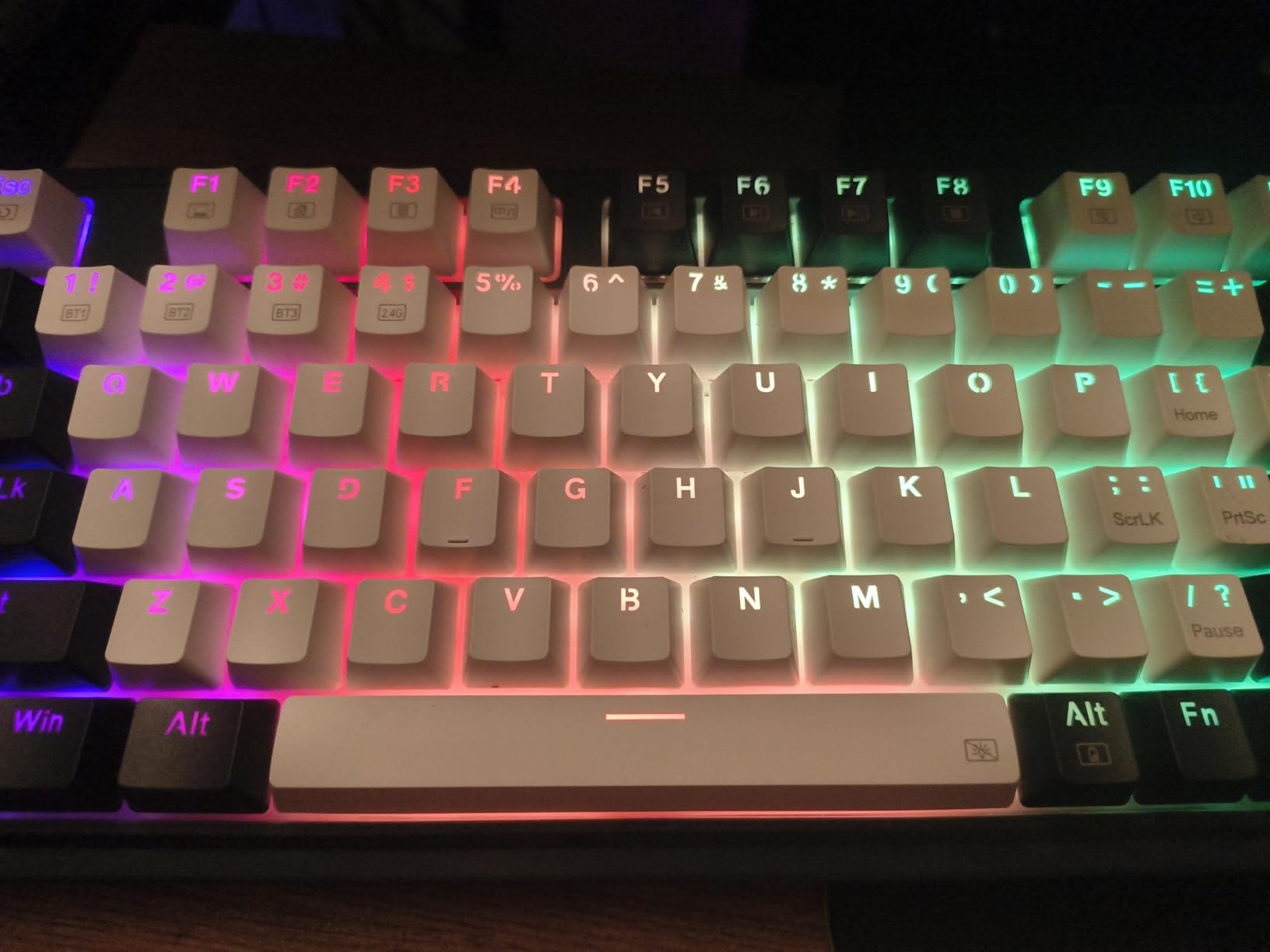 Redragon K673 PRO 75% Wireless Gasket RGB Gaming Keyboard, 3-Modes 81 Keys Compact Mechanical Keyboard Hot-Swap Socket, Dedicated Knob Control and 5-Layer Noise Dampening, Linear Red Switch customer photo 2