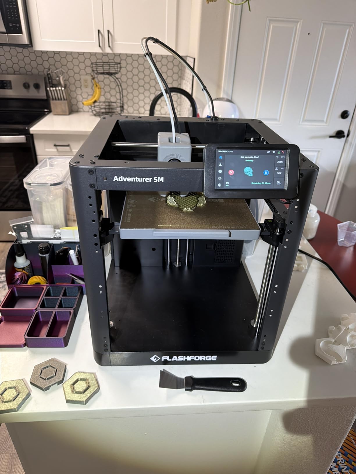 FLASHFORGE Adventurer 5M 3D Printer with Fully Auto Leveling, Max 600mm/s High Speed Printing, 280C Direct Extruder with 3S Detachable Nozzle, CoreXY All Metal Structure, Print Size 220x220x220mm customer photo 2