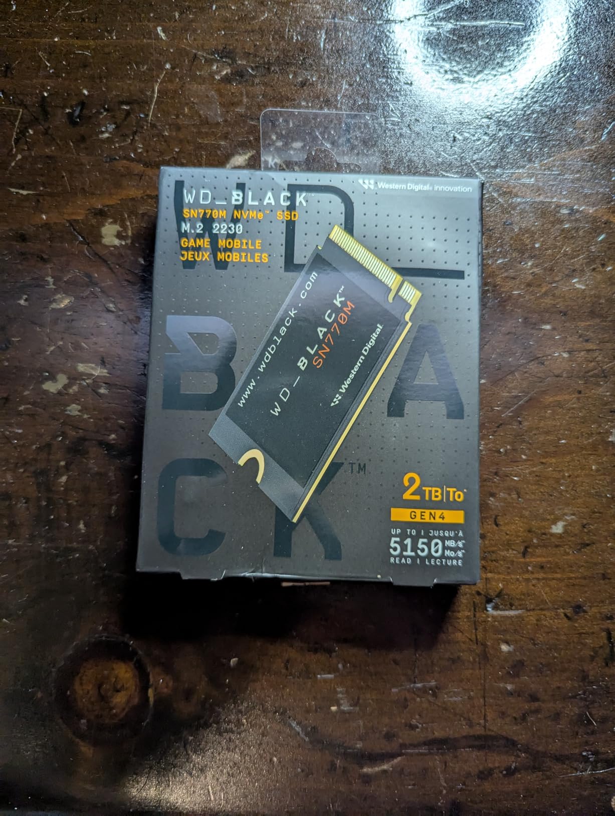 WD_Black SN770M 2TB M.2 2230 NVMe SSD - PCIe Gen 4.0, Speeds up to 5150 MB/s, for Handheld Gaming Devices and Compatible laptops, TLC 3D NAND, Great for Asus ROG Ally, Steam Deck, Microsoft Surface customer photo 1