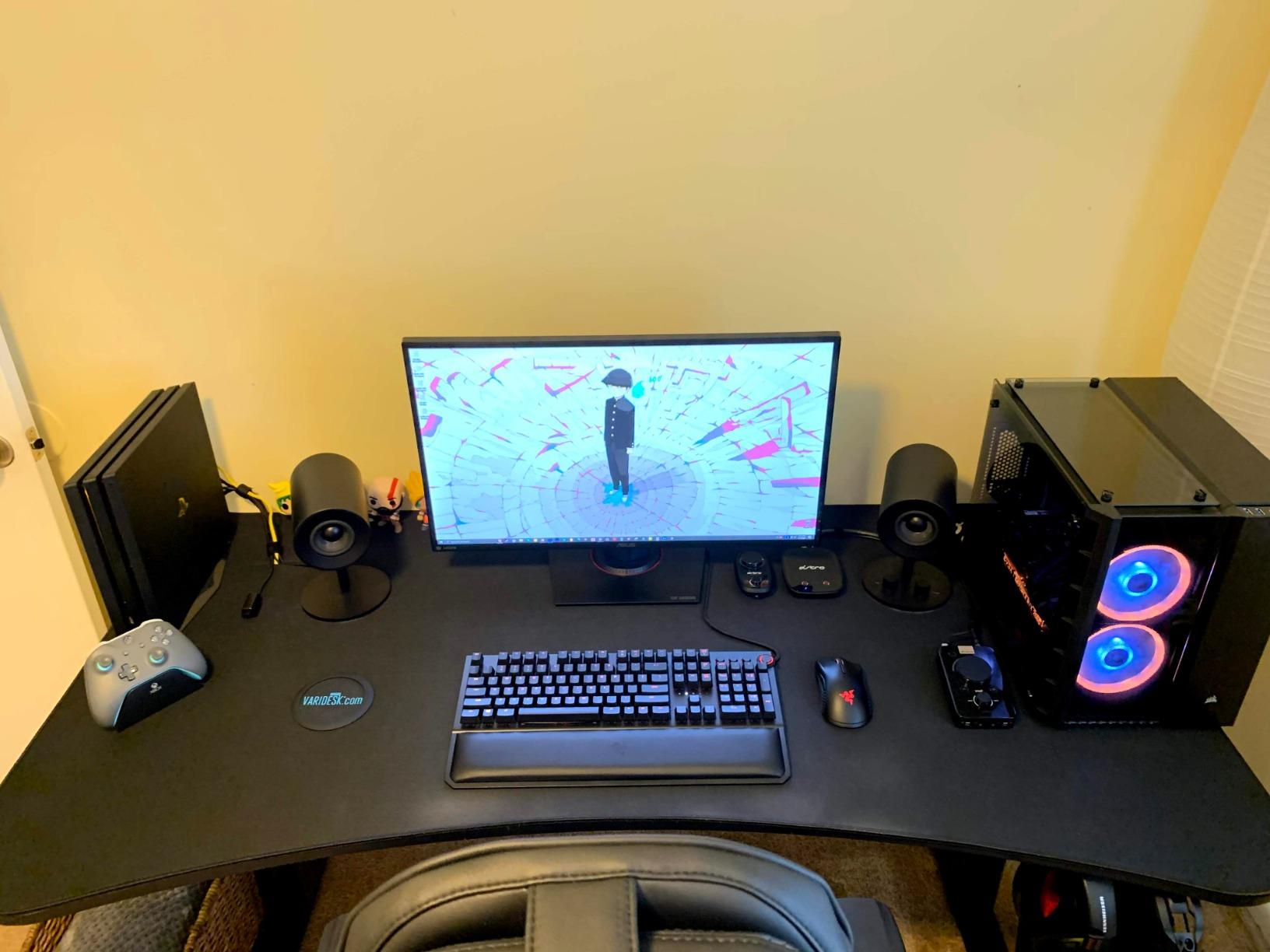 Arozzi Arena Angelo Gaming Desk with Storage - 88.6x28